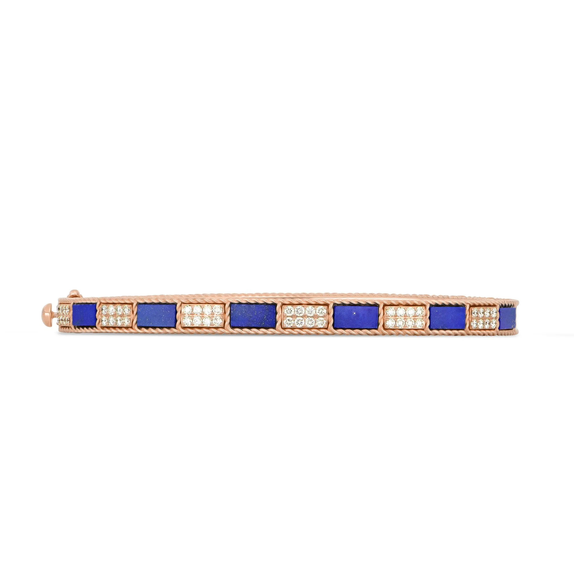 ART DECO BANGLE WITH LAPIS AND DIAMONDS - Image 2