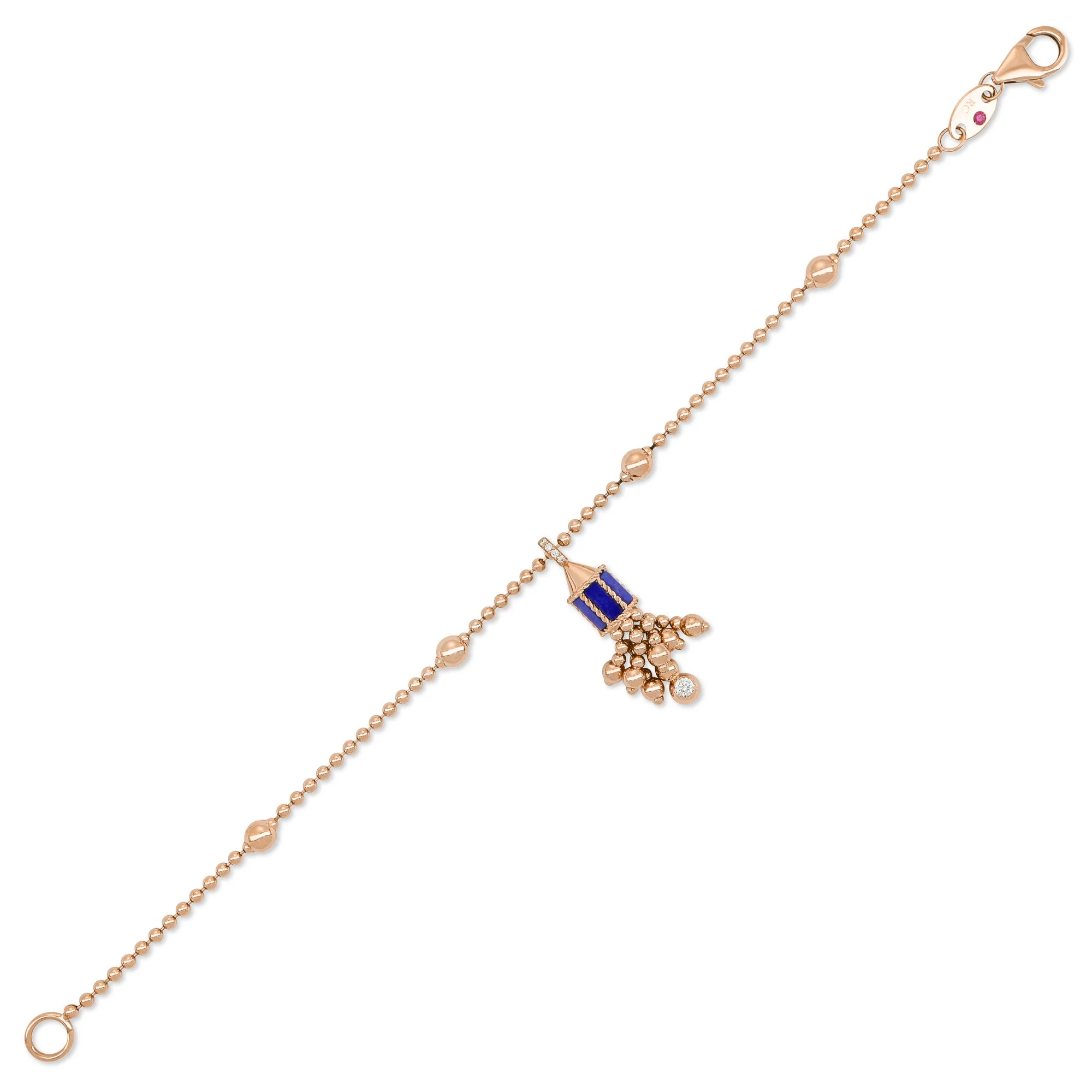 ART DECO BRACELET WITH LAPIS AND DIAMONDS - Image 2