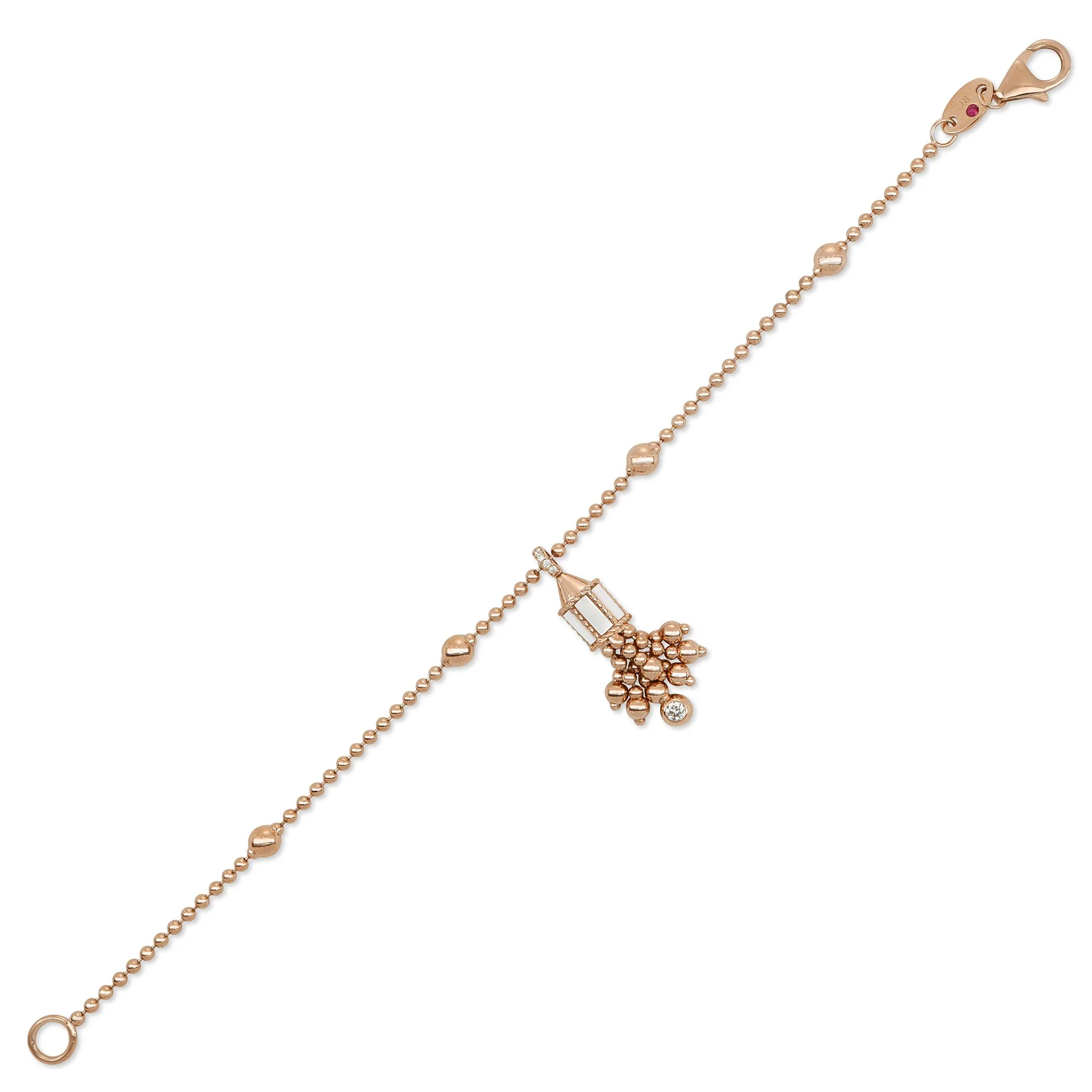 ART DECO BRACELET WITH MOTHER OF PEARL AND DIAMONDS - Image 2
