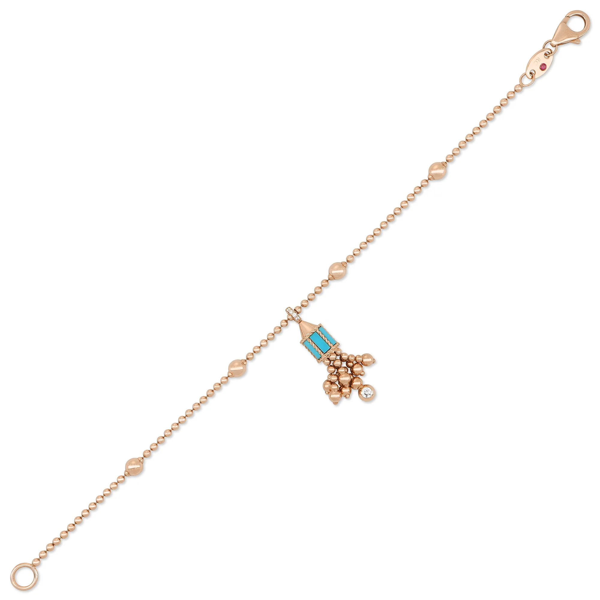 ART DECO BRACELET WITH TURQUOISE AND DIAMONDS - Image 2