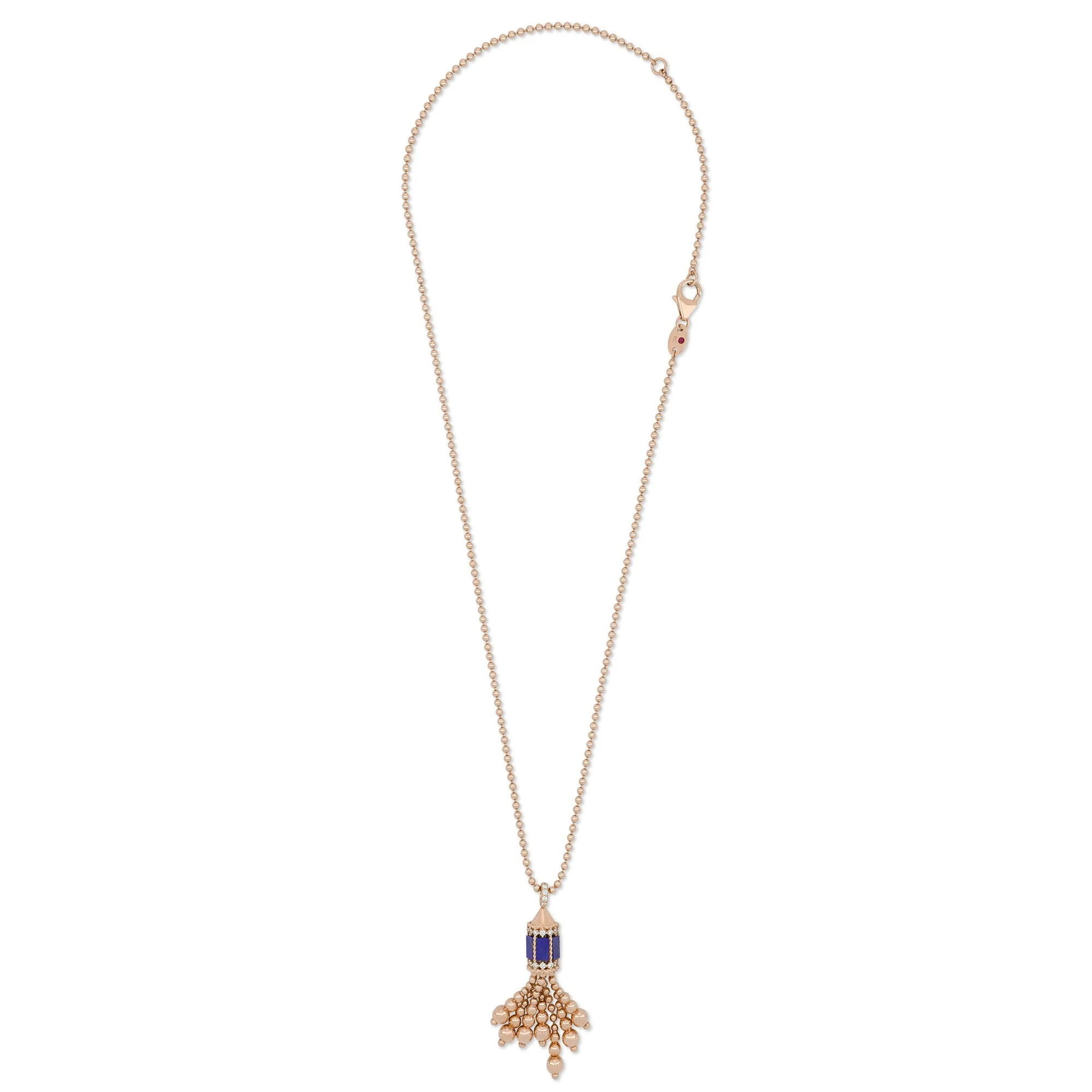 ART DECO NECKLACE WITH LAPIS LAZULI AND DIAMONDS - Image 2