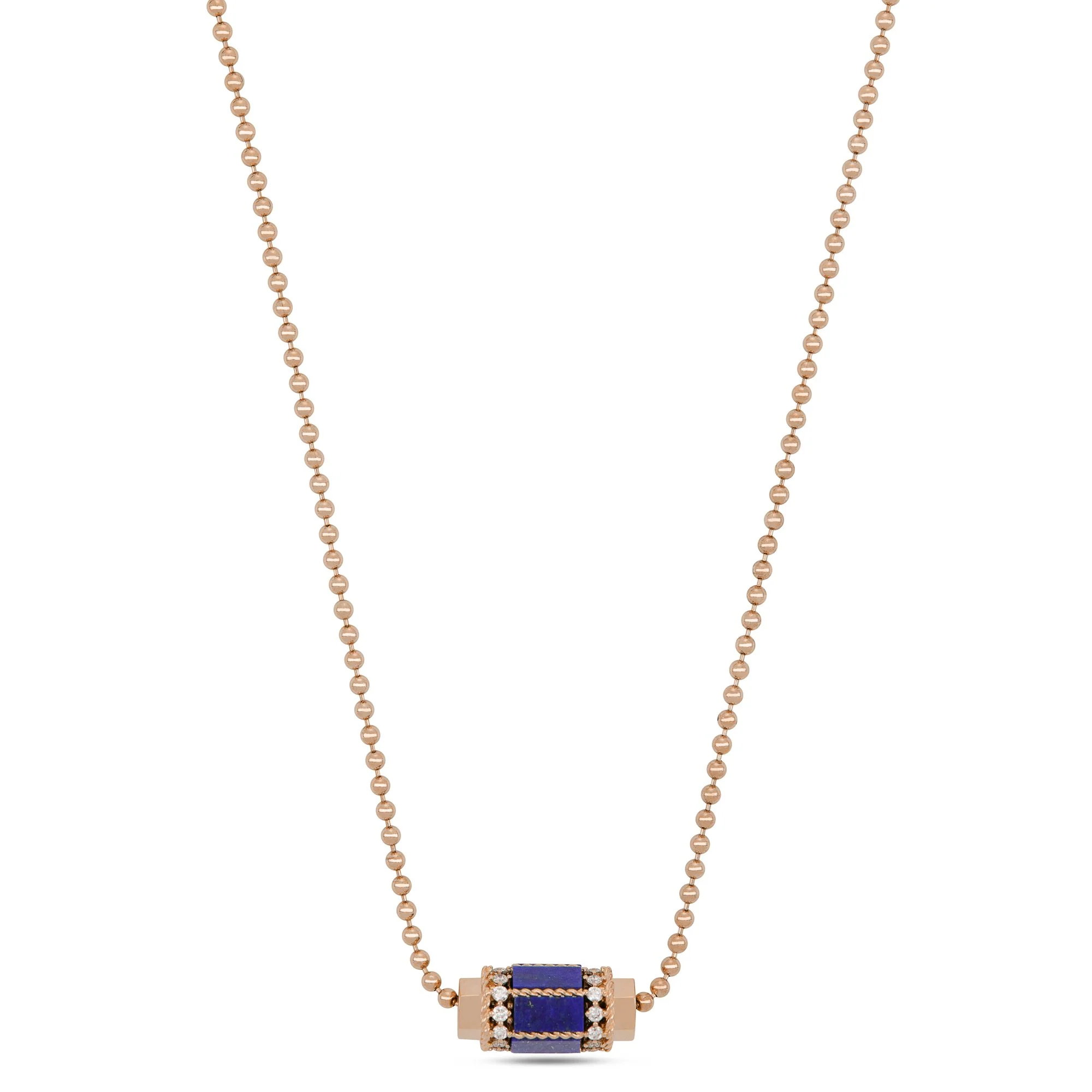ART DECO NECKLACE WITH LAPIS LAZULI AND DIAMONDS