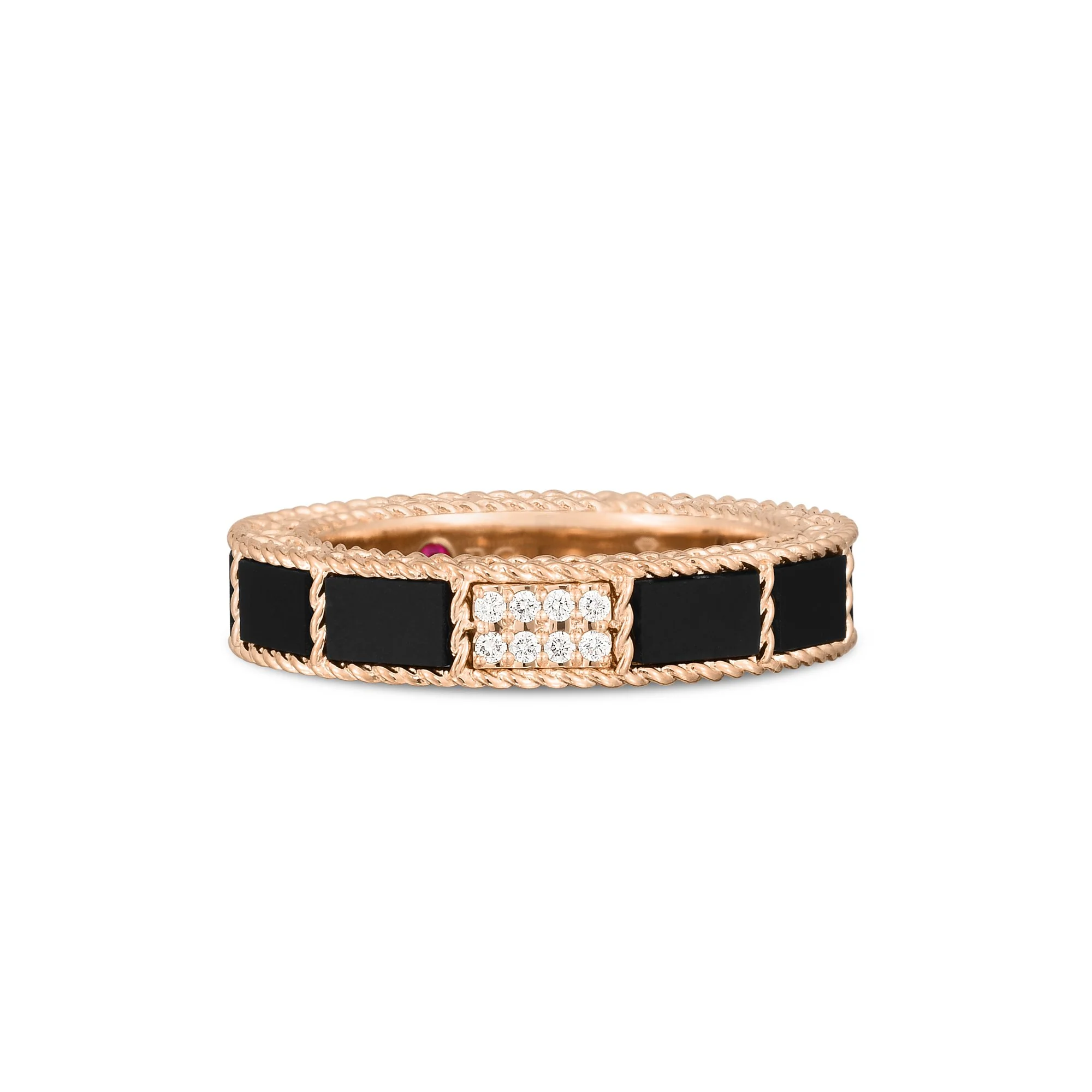ART DECO RING WITH BLACK JADE AND DIAMONDS - Image 2
