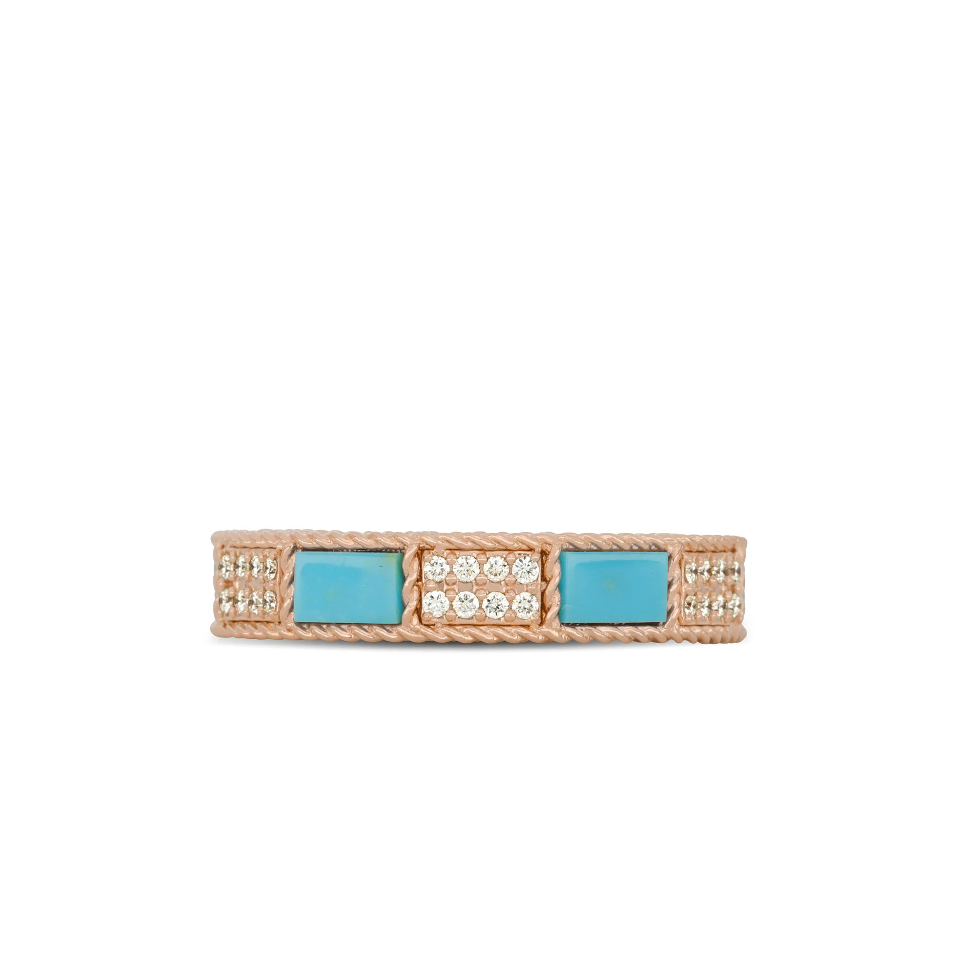 ART DECO RING WITH TURQUOISE AND DIAMONDS - Image 2