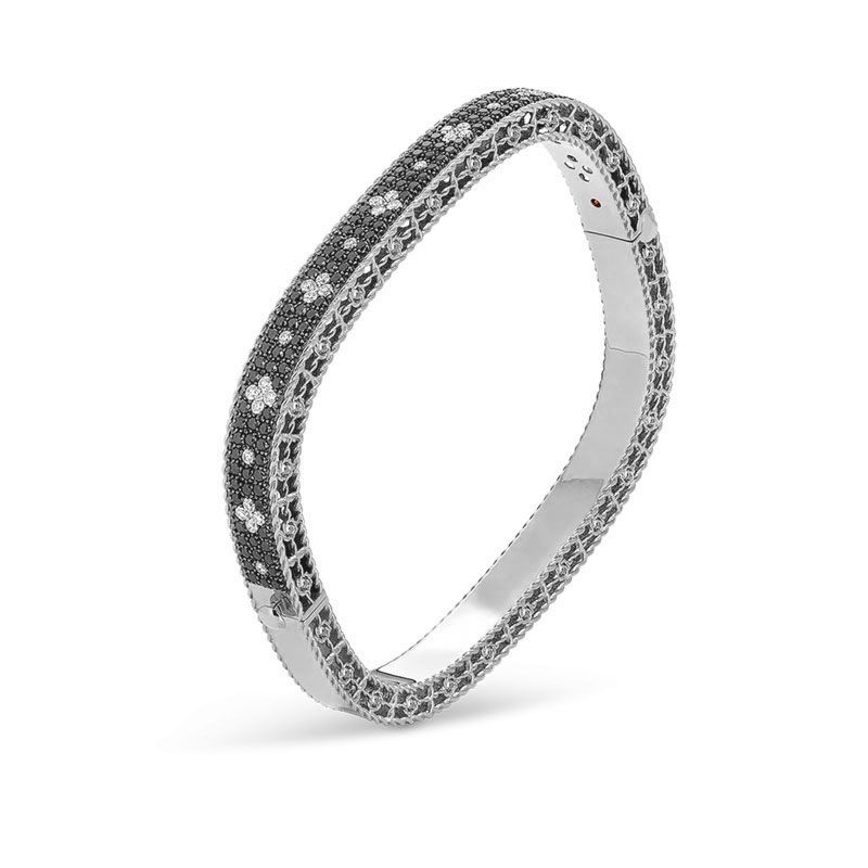 VENETIAN PRINCESS BANGLE WITH BLACK AND WHITE DIAMONDS - Image 3