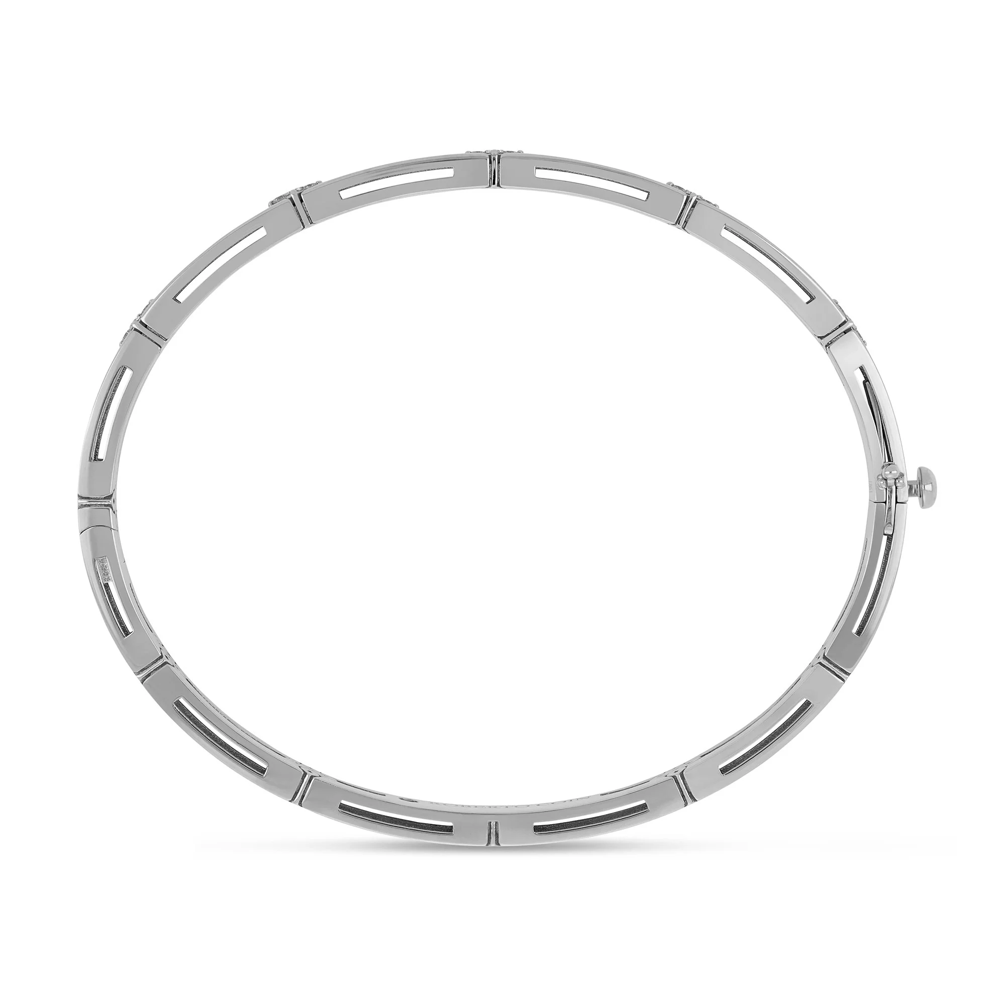 LOVE IN VERONA BANGLE WITH DIAMONDS AND BLUE SAPPHIRES - Image 2