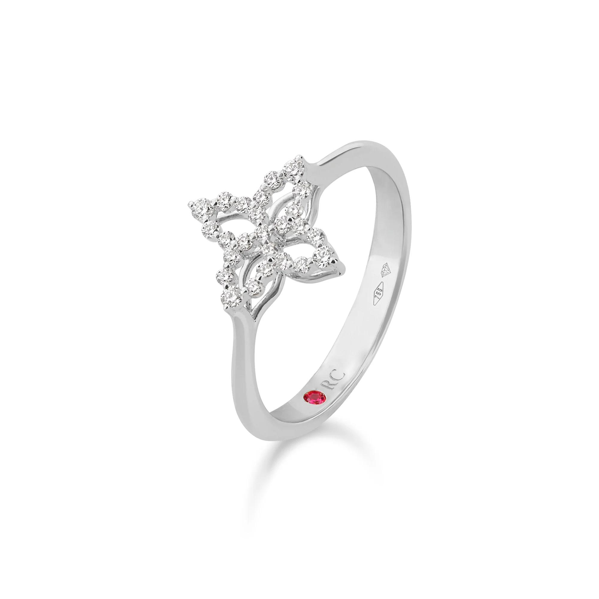 DIAMOND PRINCESS RING FOR CAROUSEL WITH DIAMONDS