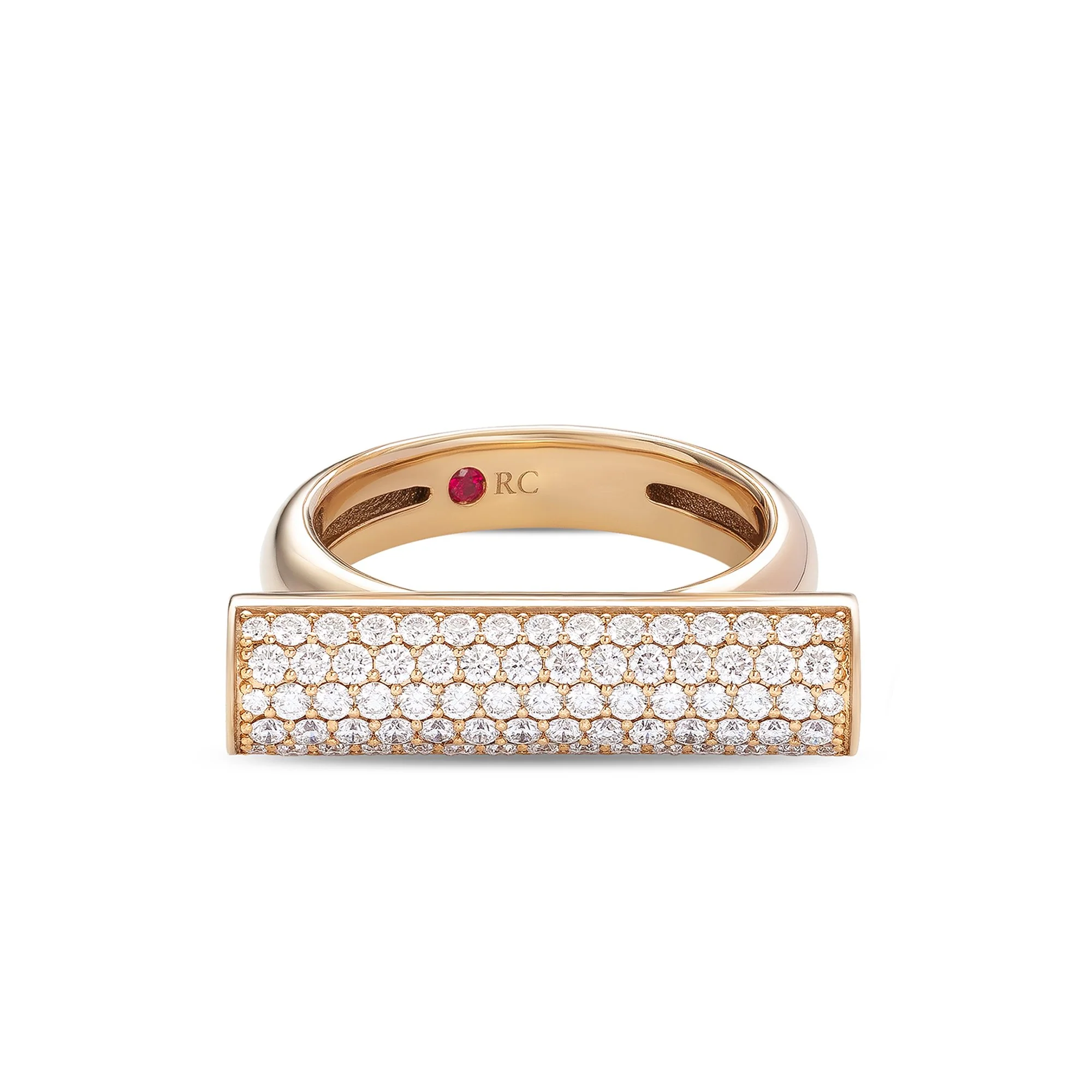 DOMINO RING WITH DIAMONDS - Image 3