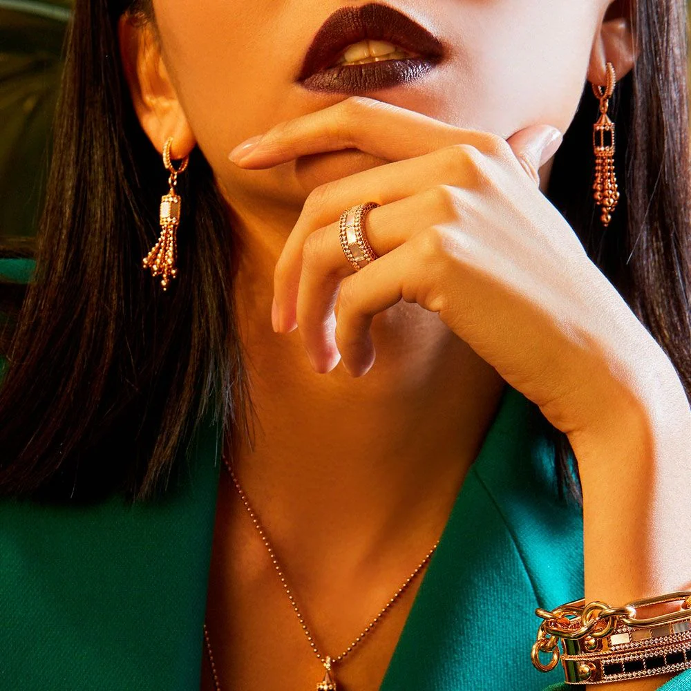 ART DECO EARRINGS WITH BLACK JADE AND DIAMONDS - Image 2