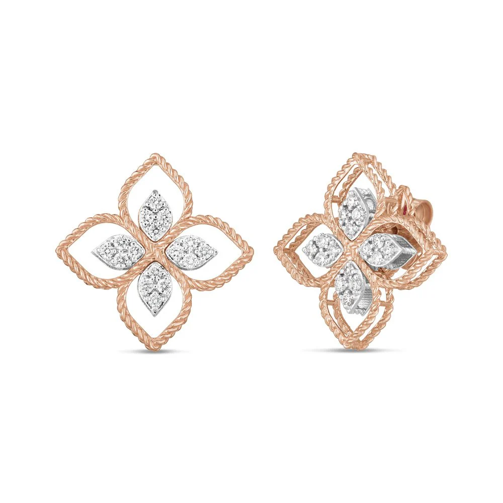 DESERT FLOWER EARRINGS WITH DIAMONDS - Image 3