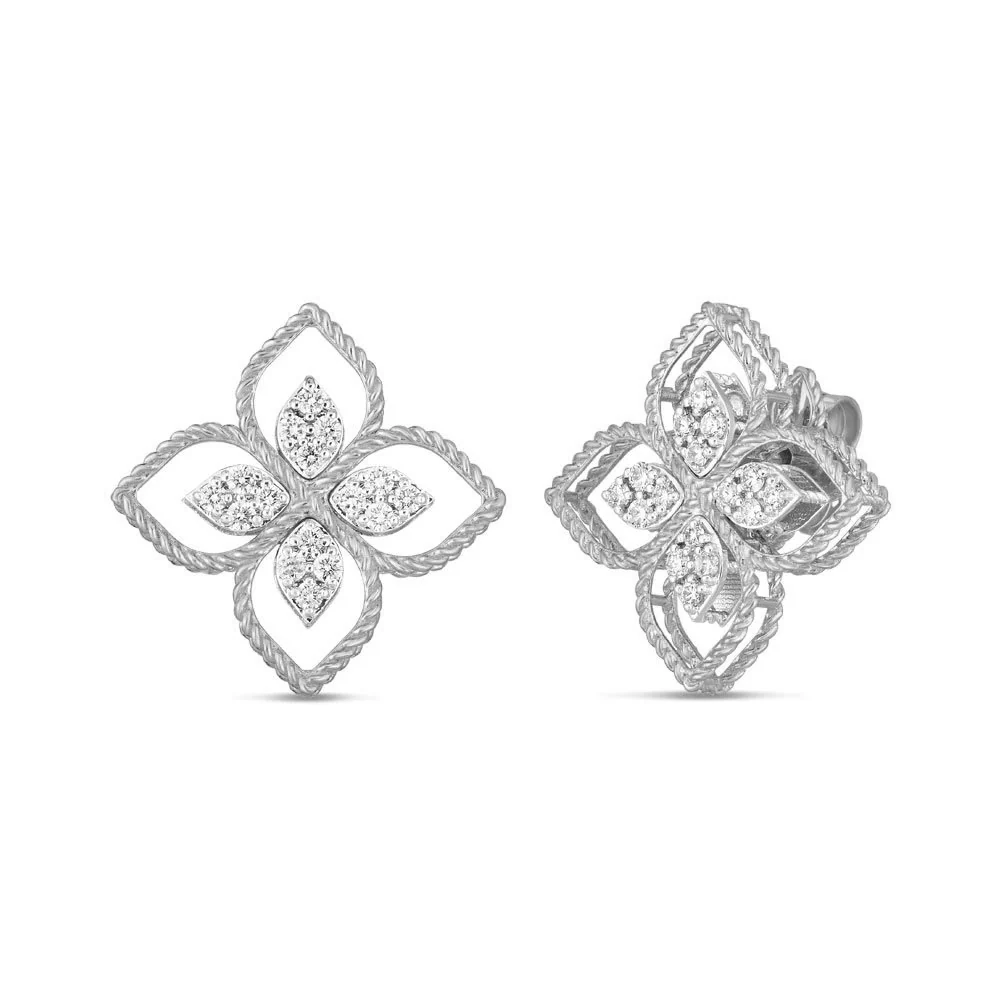 DESERT FLOWER EARRINGS WITH DIAMONDS - Image 4