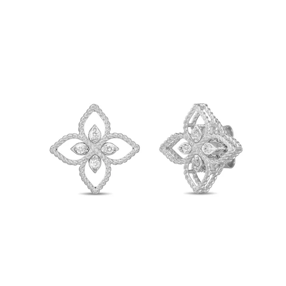 DESERT FLOWER EARRINGS WITH DIAMONDS - Image 4