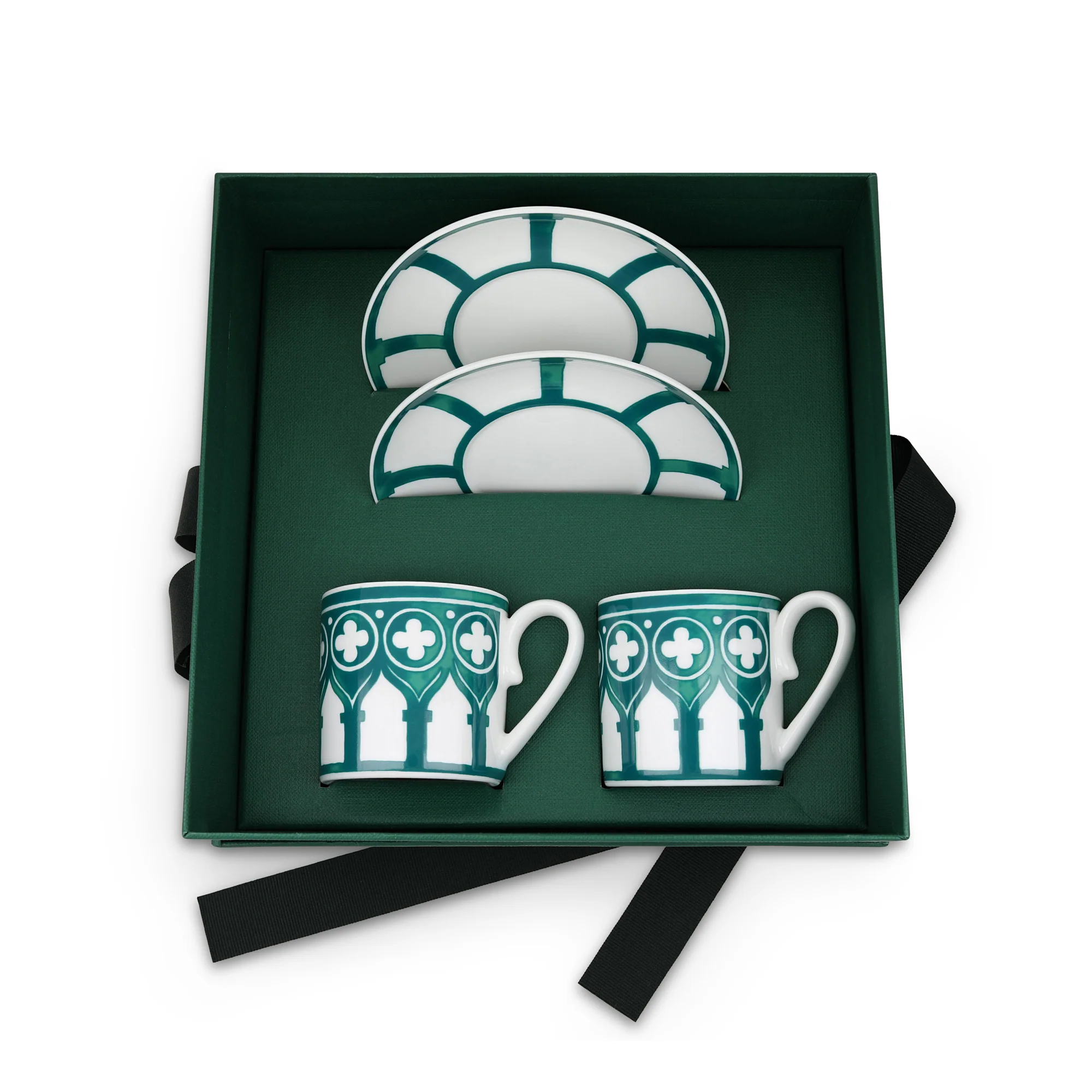 ESPRESSO CUP AND SAUCER IN BONE CHINA, SET OF TWO - Image 3