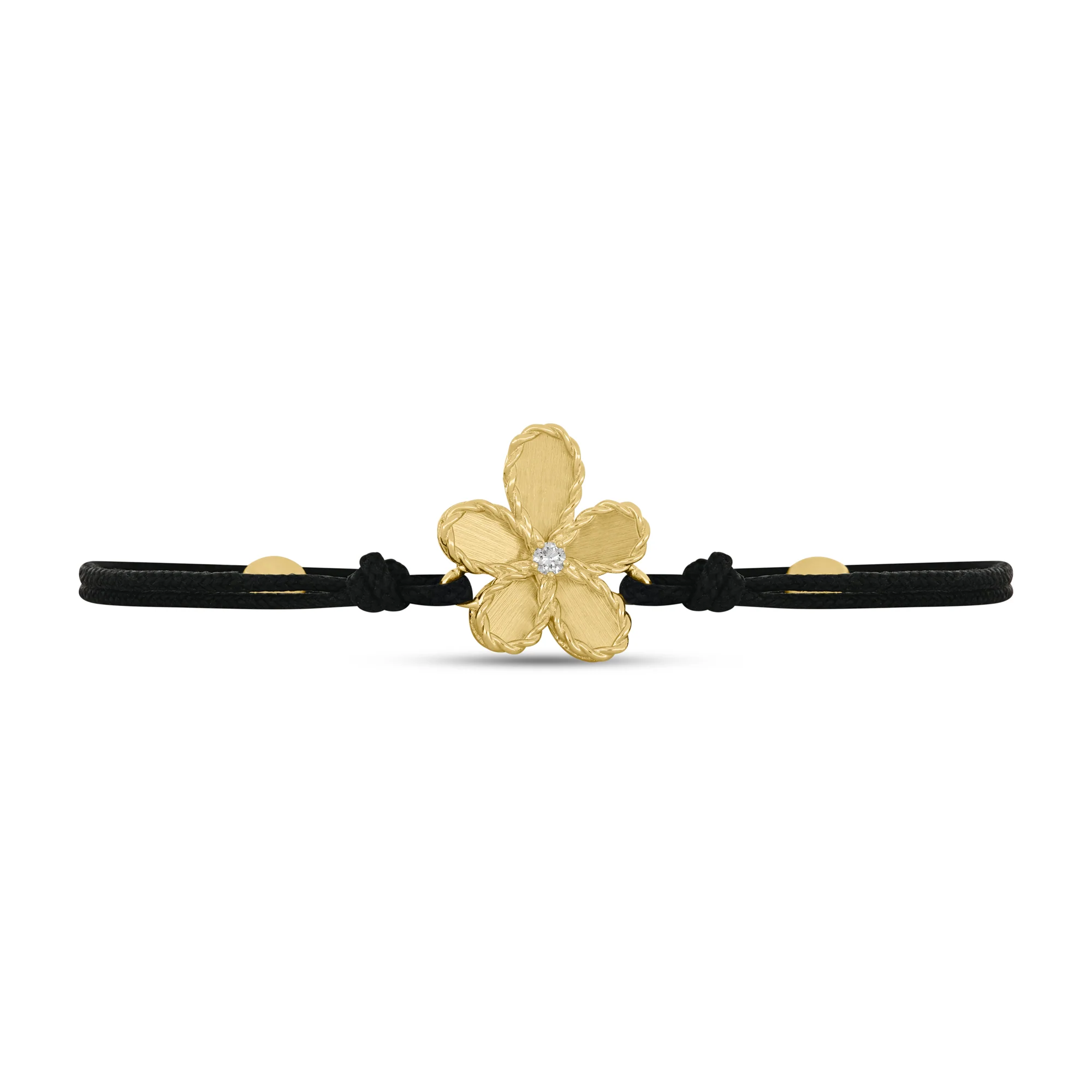 JASMINE COTTON SILK BRACELET WITH DIAMONDS - Image 3