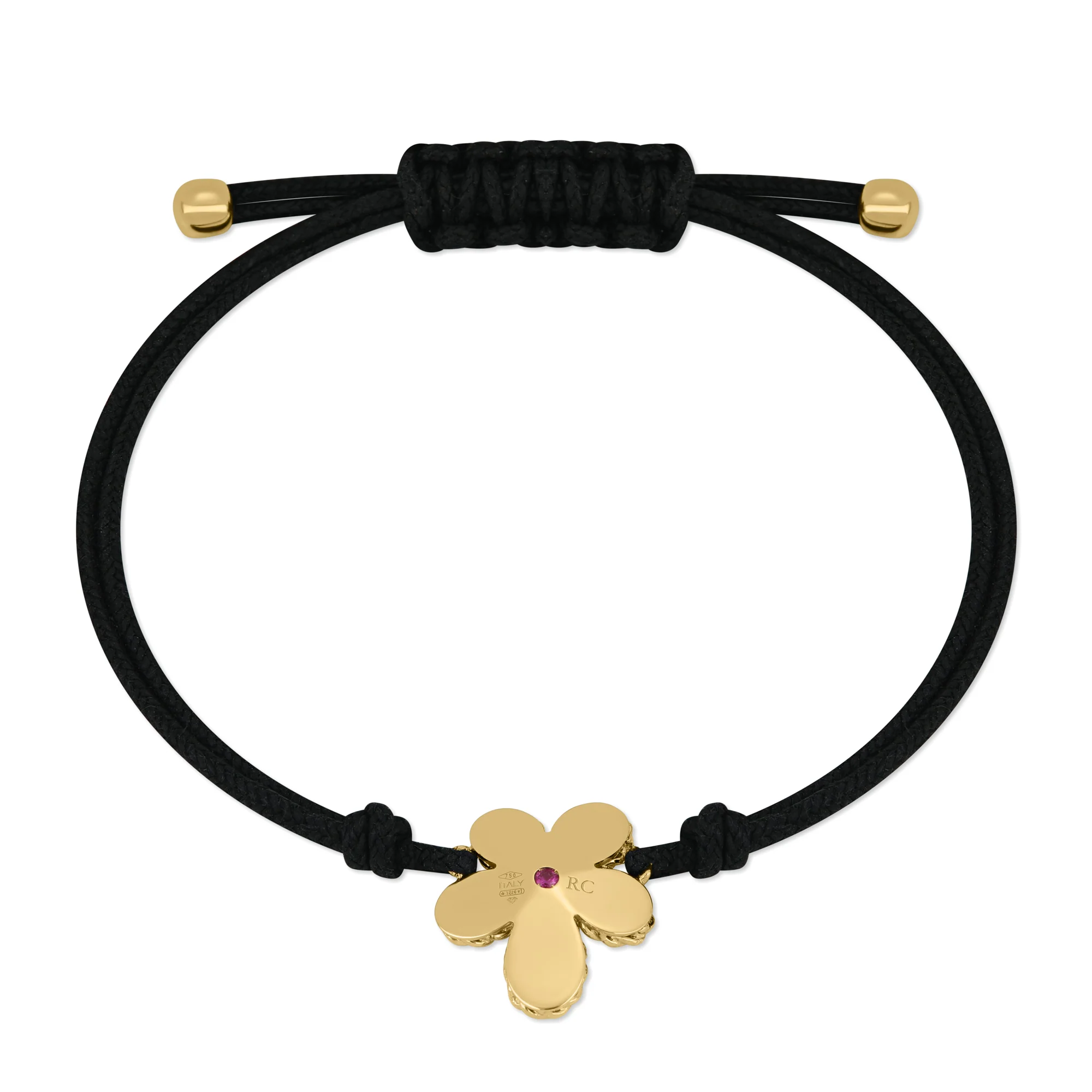 JASMINE COTTON SILK BRACELET WITH DIAMONDS - Image 4