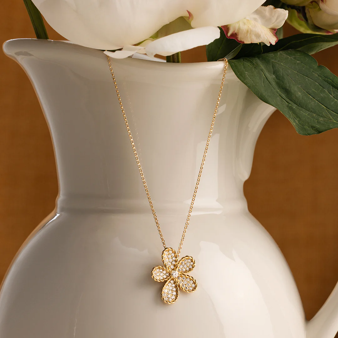 JASMINE NECKLACE WITH DIAMONDS - Image 3