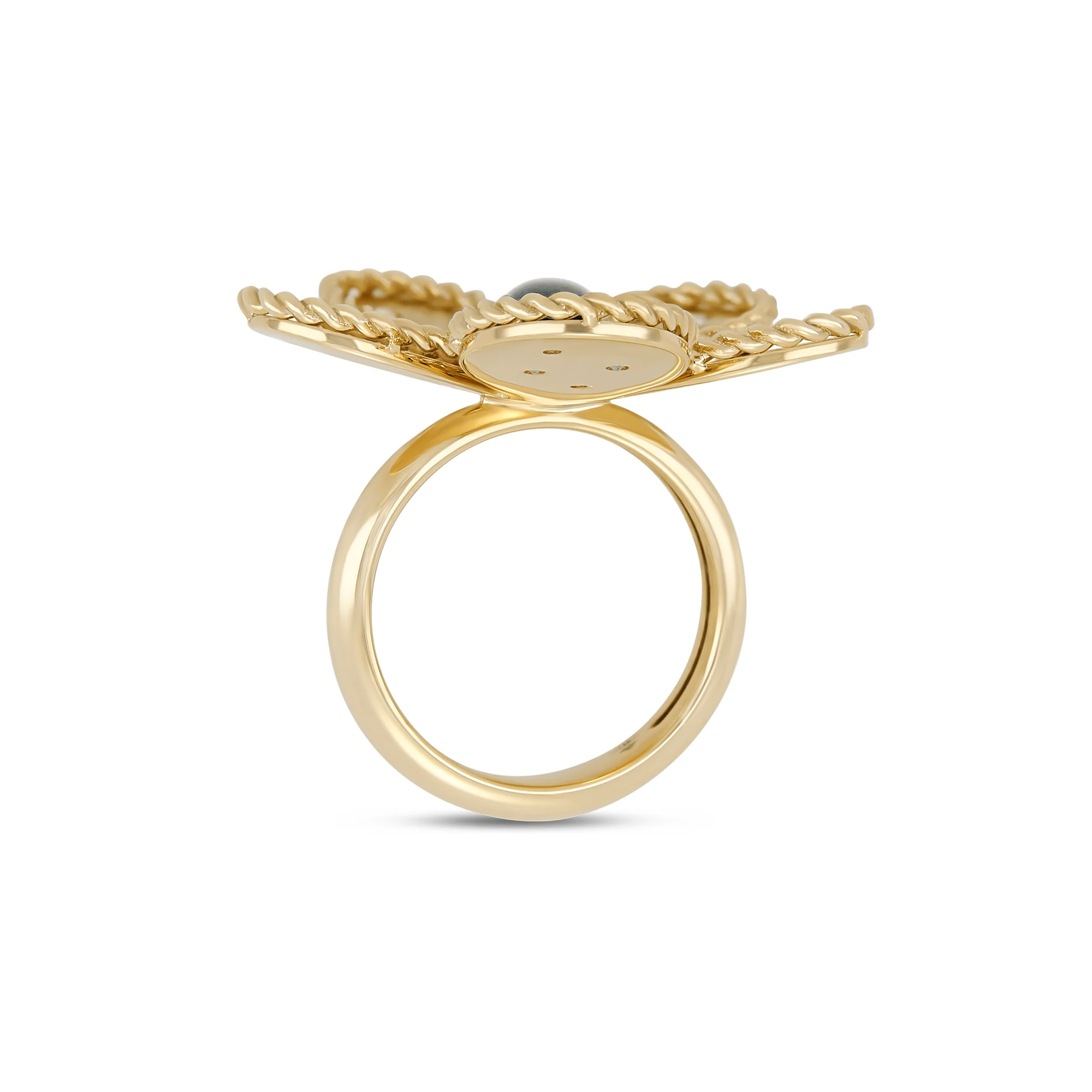 JASMINE RING WITH DIAMONDS AND GREEN TOURMALINE - Image 3