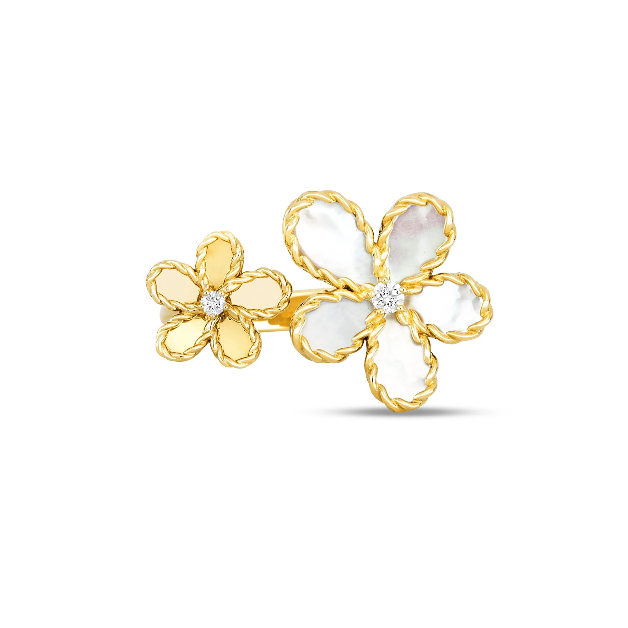 JASMINE RING WITH DIAMONDS AND MOTHER OF PEARL - Image 2