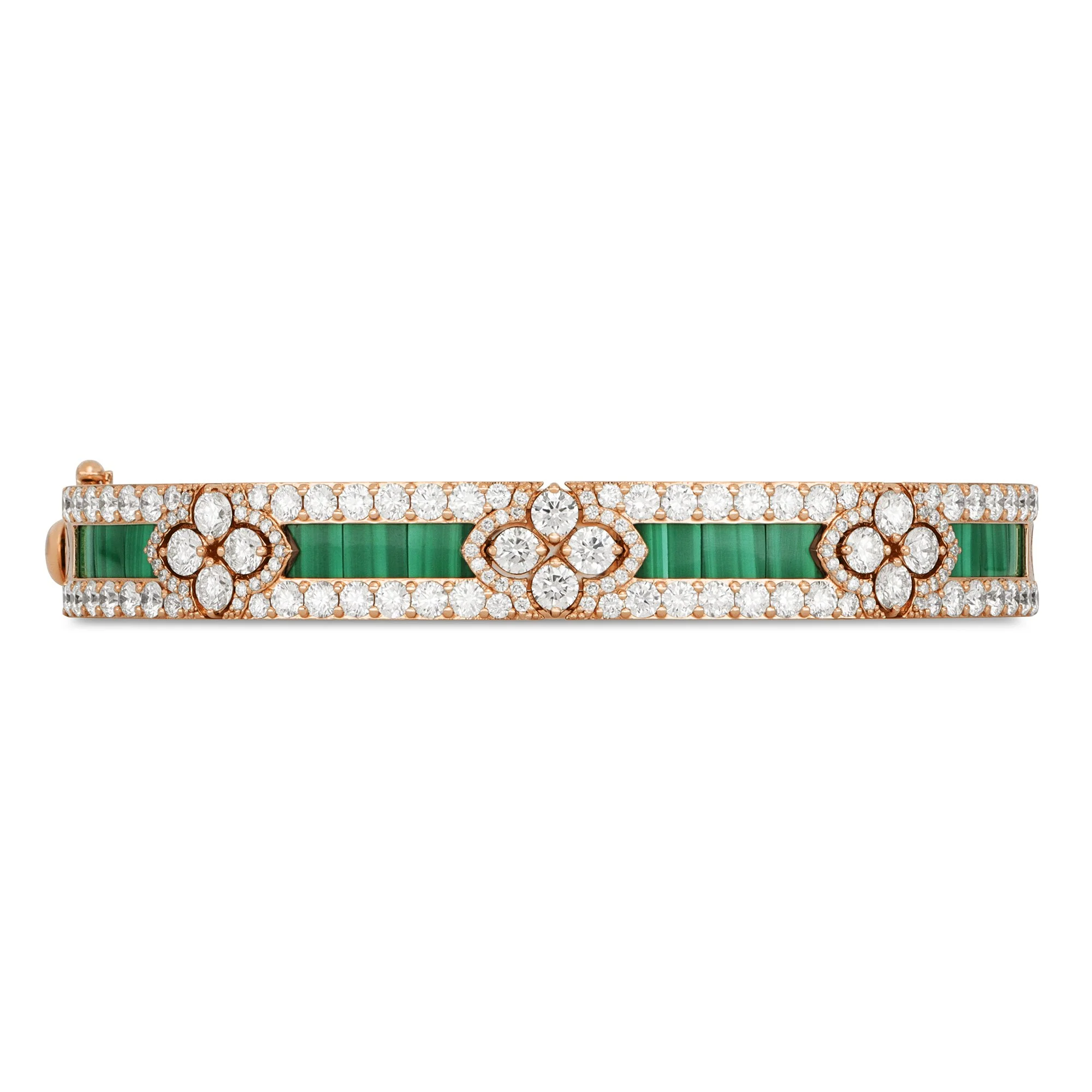 LOVE IN VERONA BANGLE WITH MALACHITE AND DIAMONDS - Image 2