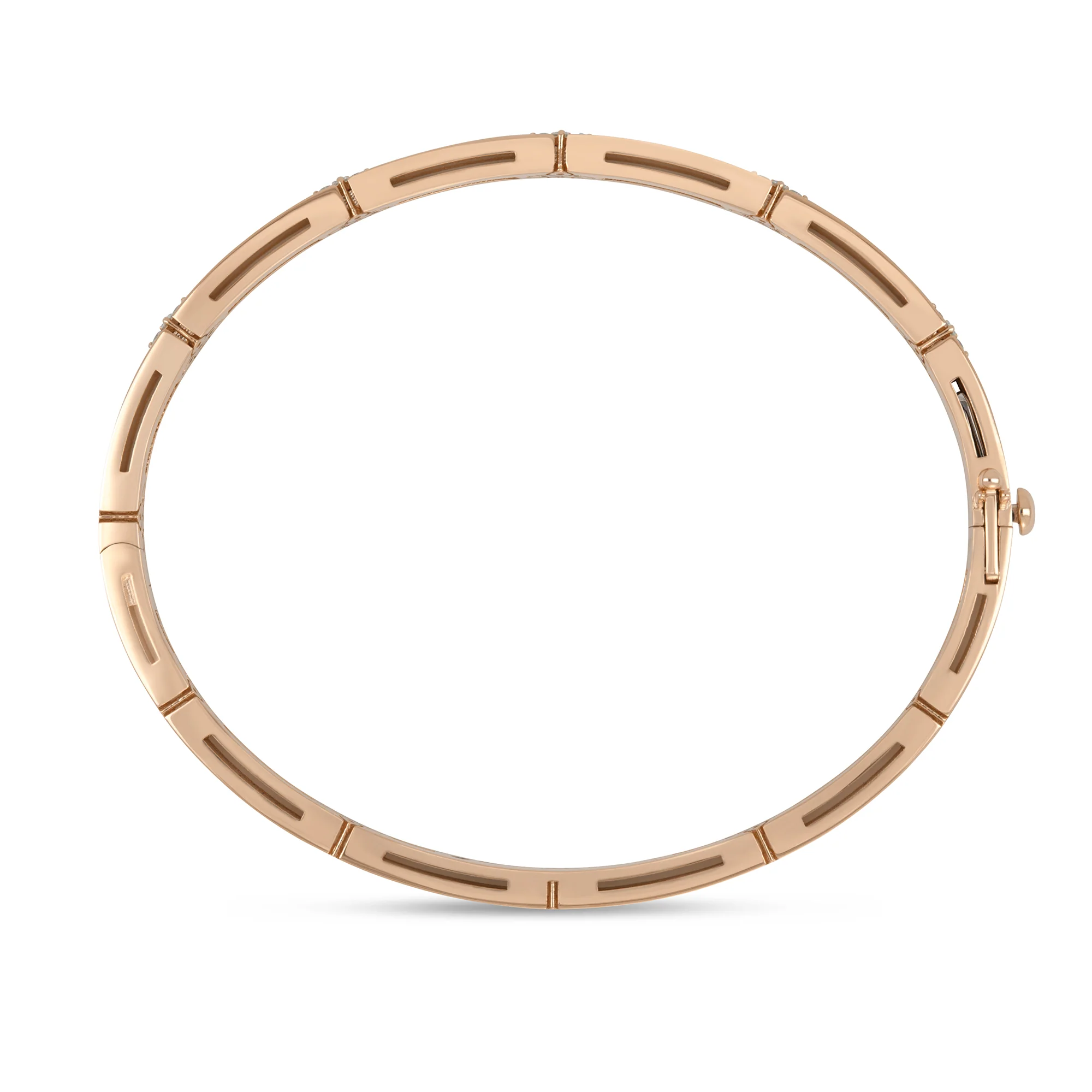 LOVE IN VERONA BANGLE WITH WHITE CERAMIC ENAMEL AND DIAMONDS - Image 3