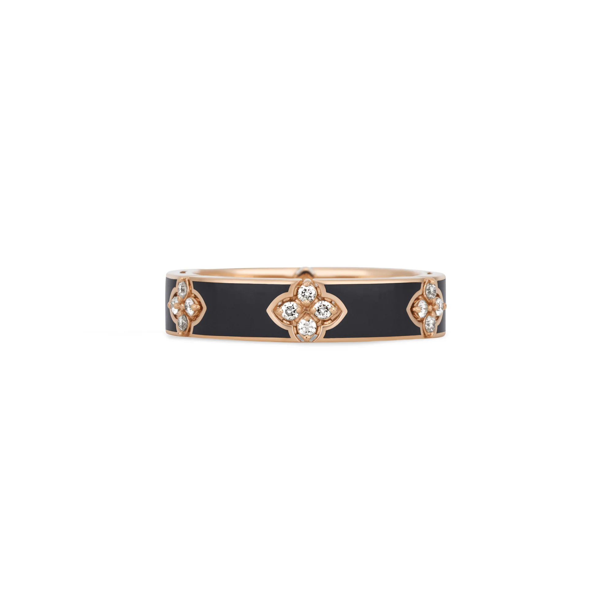 LOVE IN VERONA RING WITH BLACK CERAMIC ENAMEL AND DIAMONDS - Image 2