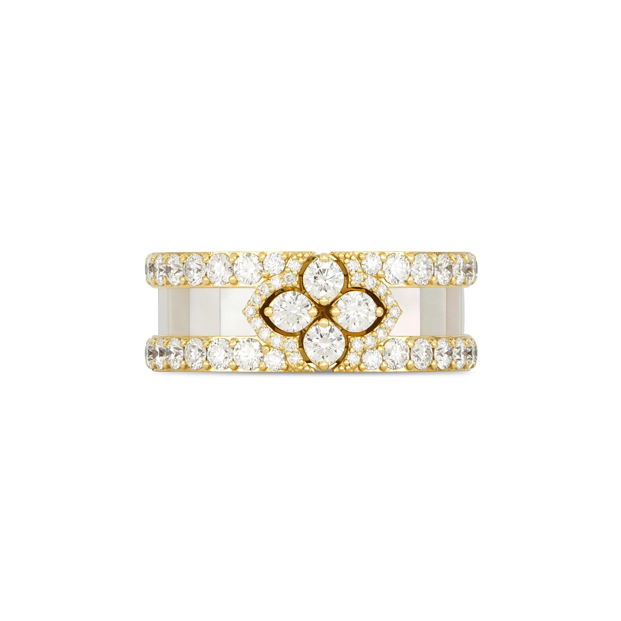 LOVE IN VERONA RING WITH MOTHER OF PEARL AND DIAMONDS - Image 2