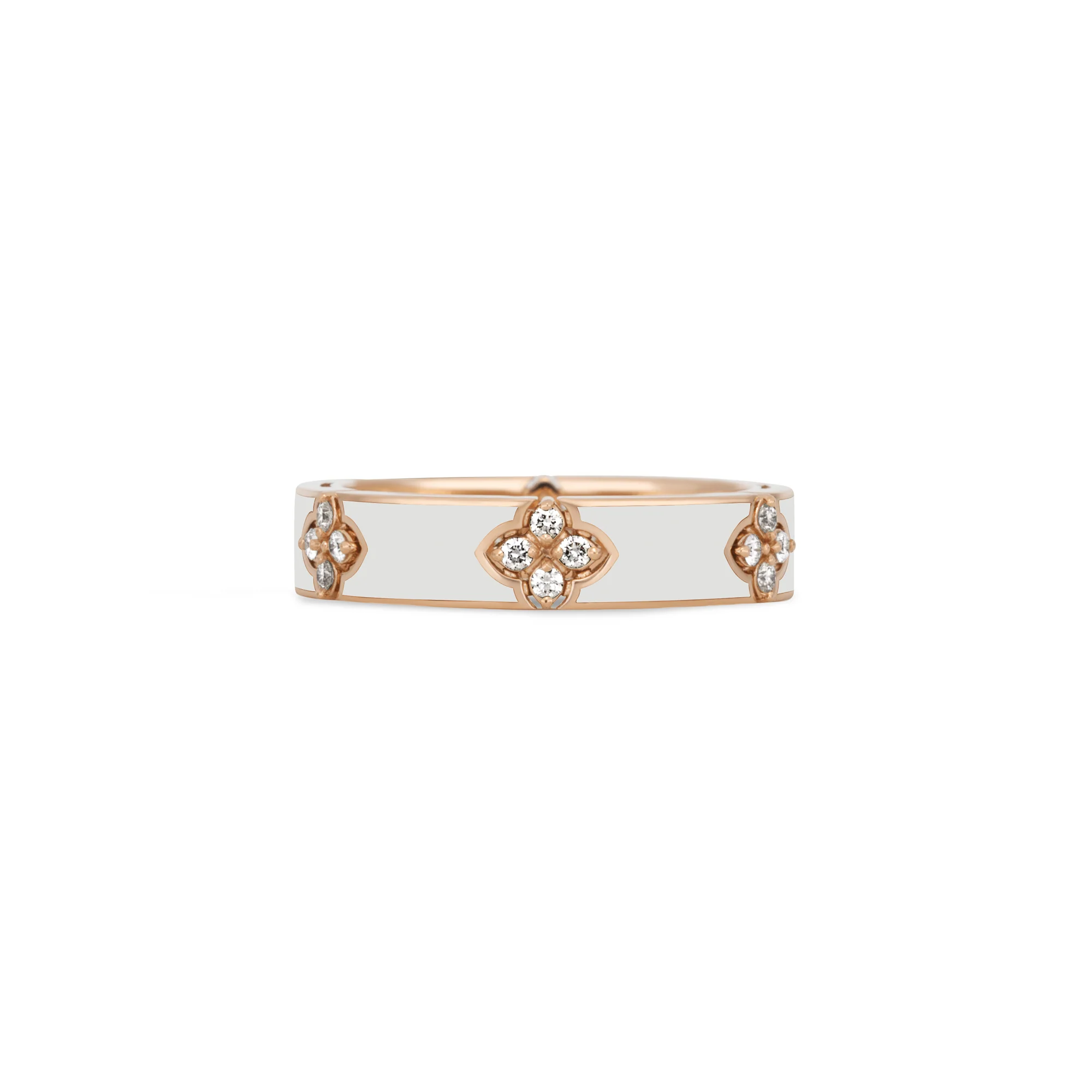 LOVE IN VERONA RING WITH WHITE CERAMIC ENAMEL AND DIAMONDS - Image 2