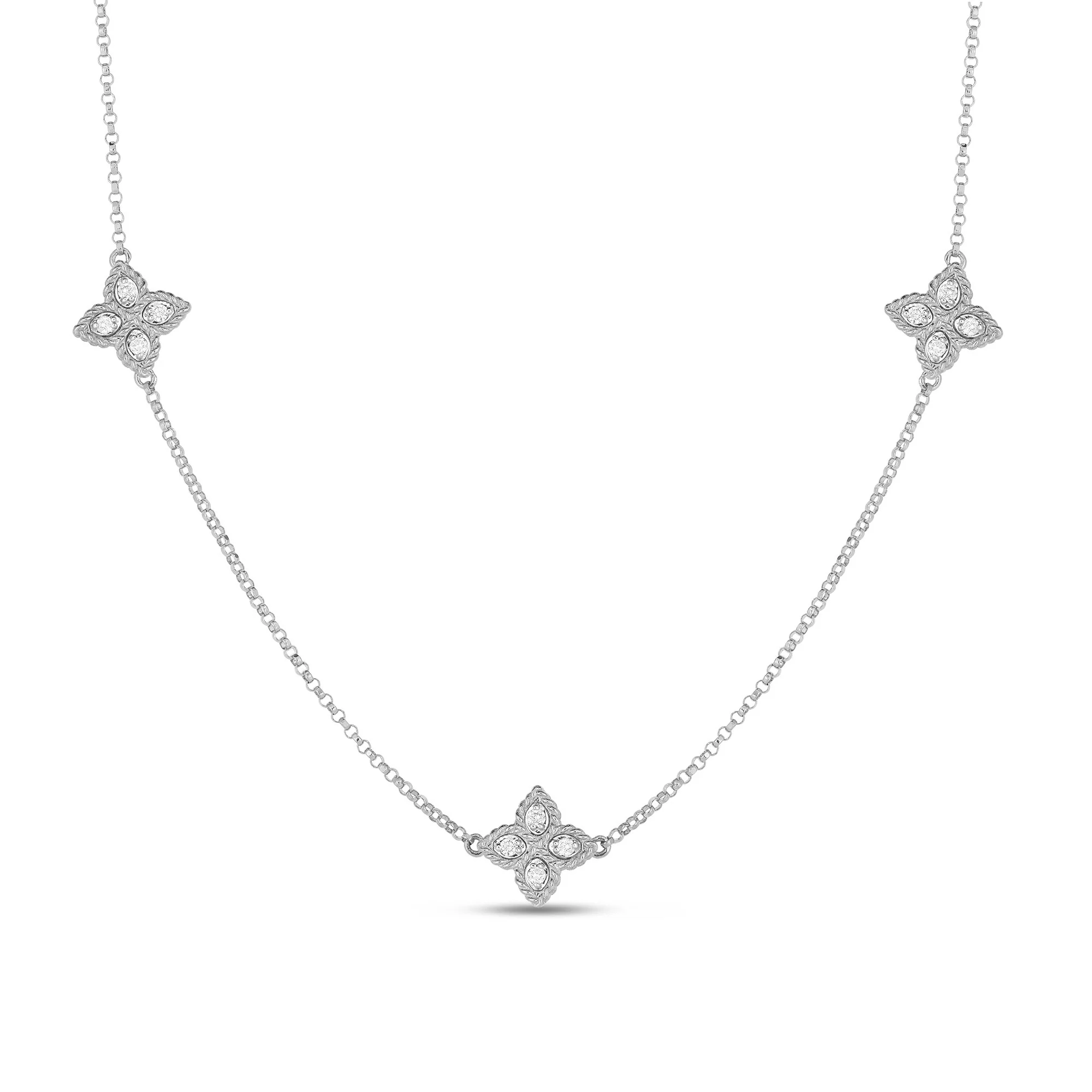 PRINCESS FLOWER NECKLACE WITH DIAMONDS - Image 3