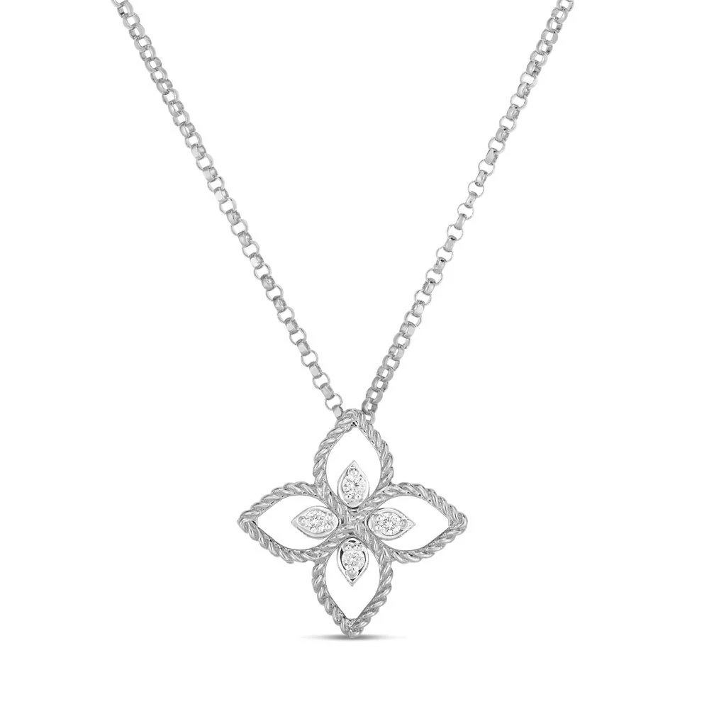 DESERT FLOWER PENDANT WITH DIAMONDS - Image 4