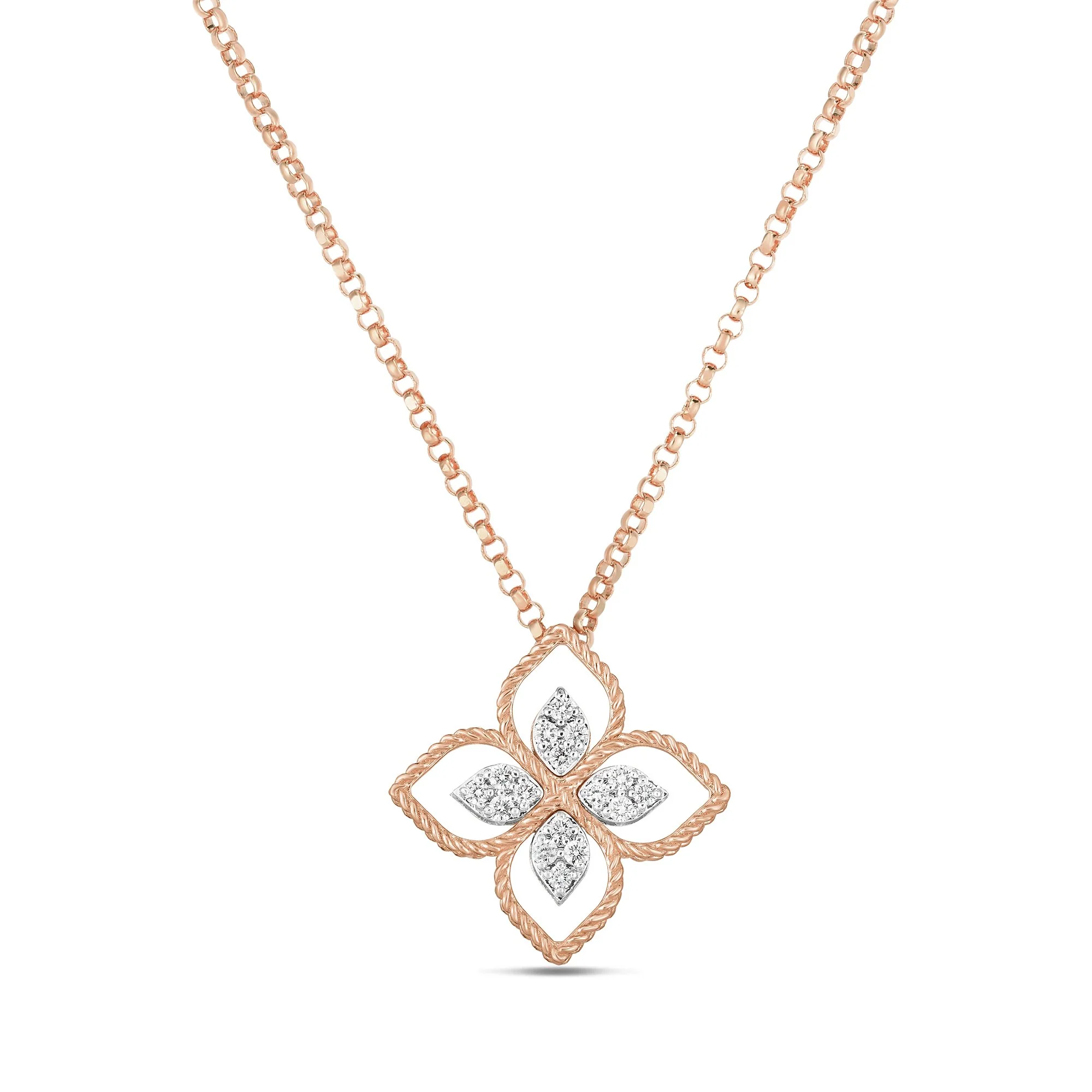 DESERT FLOWER PENDANT WITH DIAMONDS - Image 3