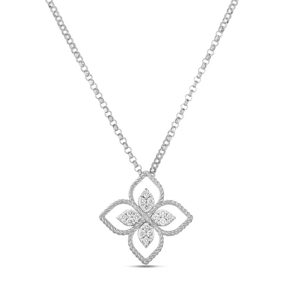 DESERT FLOWER PENDANT WITH DIAMONDS - Image 4