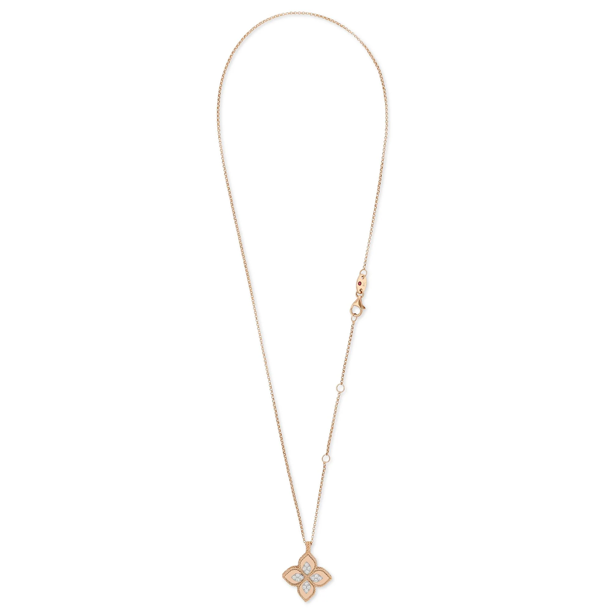 PRINCESS FLOWER PENDANT WITH DIAMONDS - Image 3