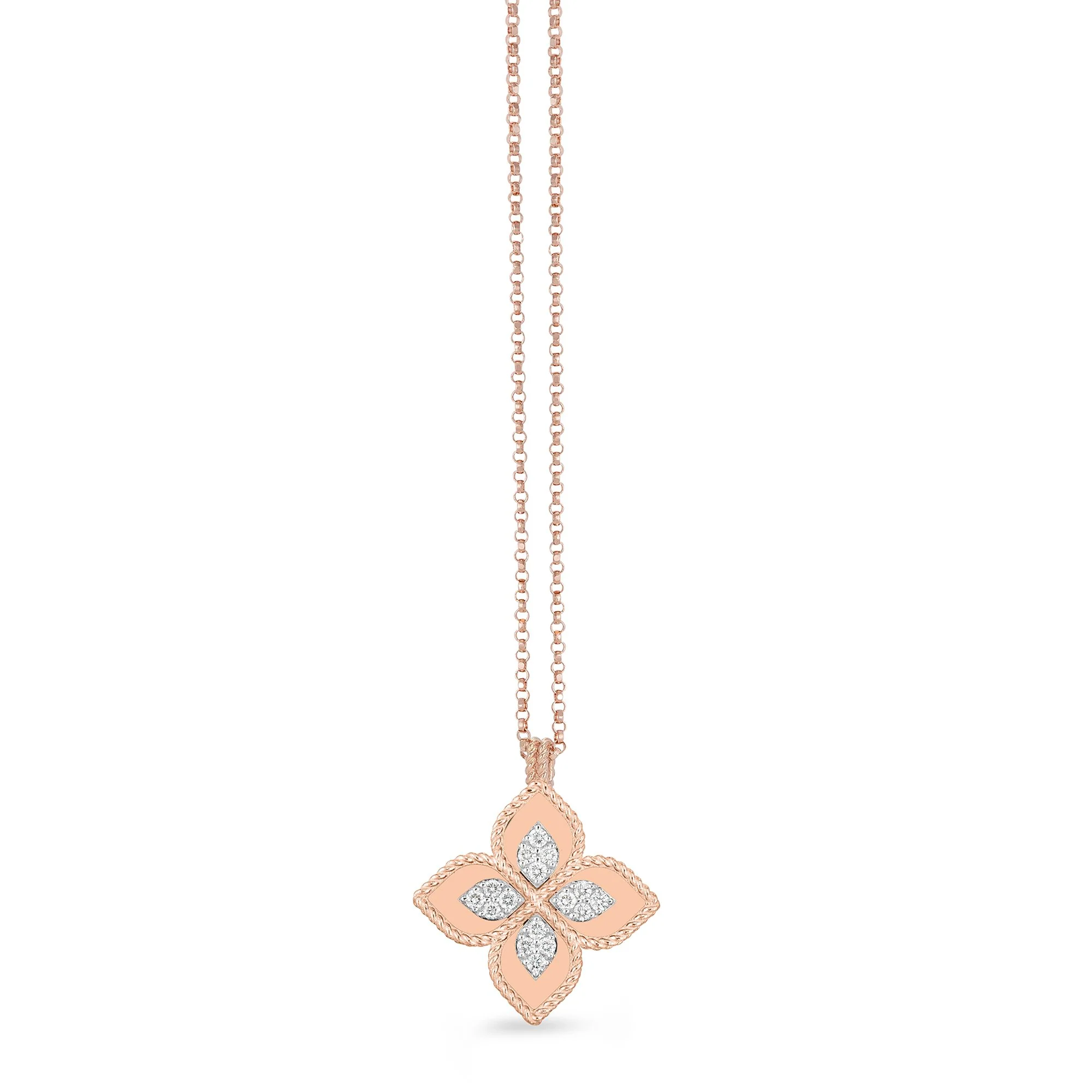 PRINCESS FLOWER PENDANT WITH DIAMONDS - Image 4