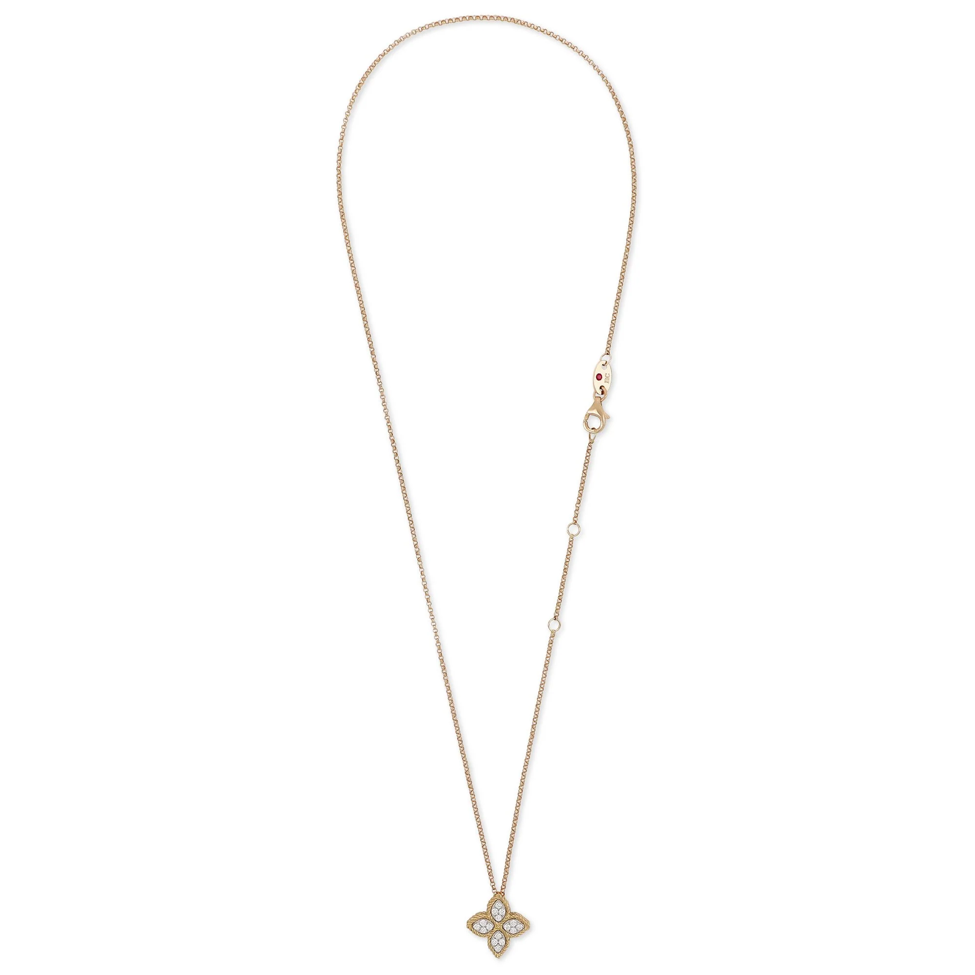 PRINCESS FLOWER PENDANT WITH DIAMONDS - Image 3
