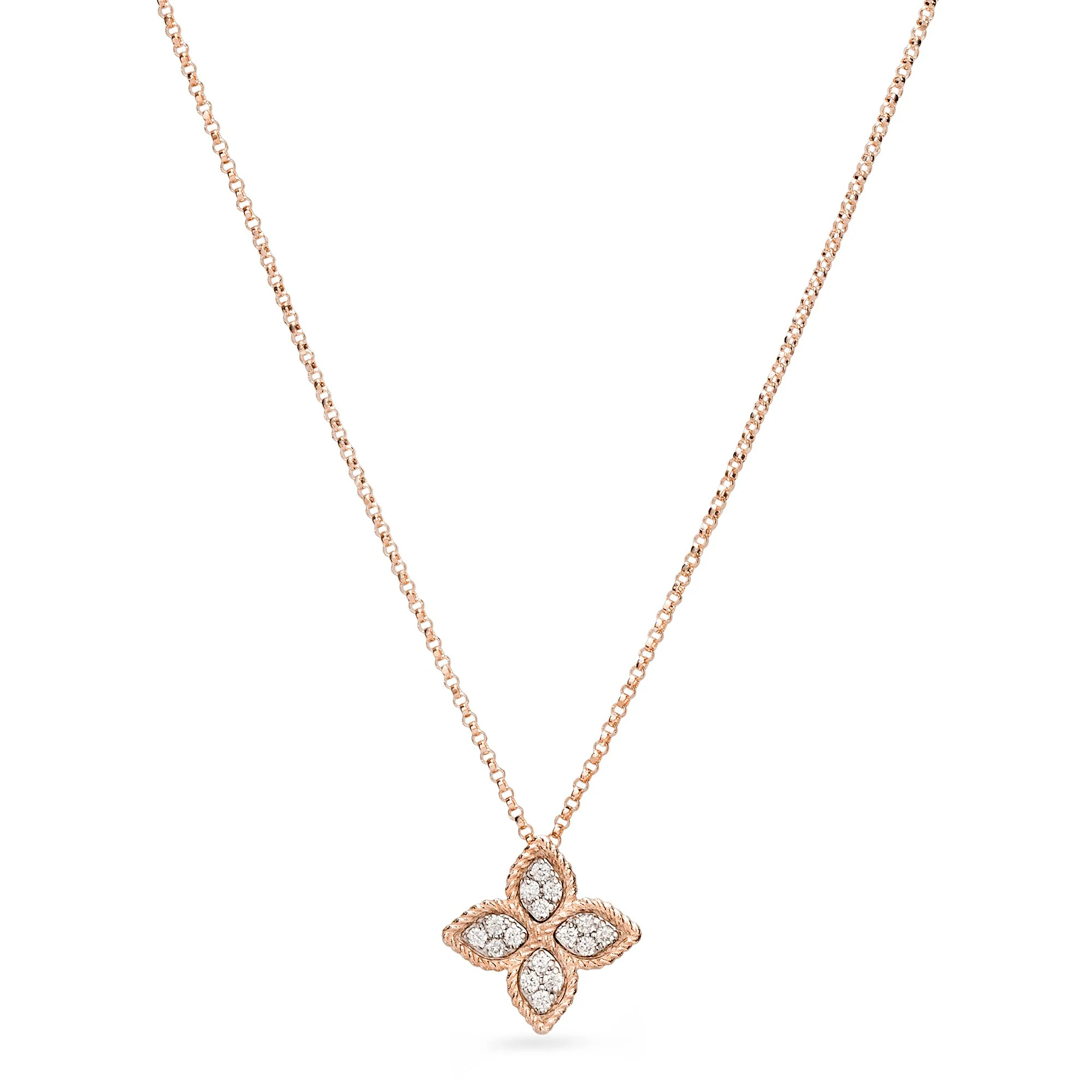 PRINCESS FLOWER PENDANT WITH DIAMONDS - Image 4
