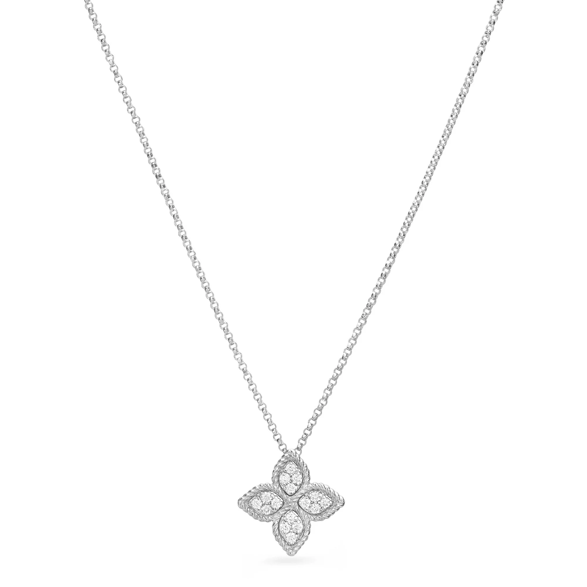 PRINCESS FLOWER PENDANT WITH DIAMONDS - Image 5