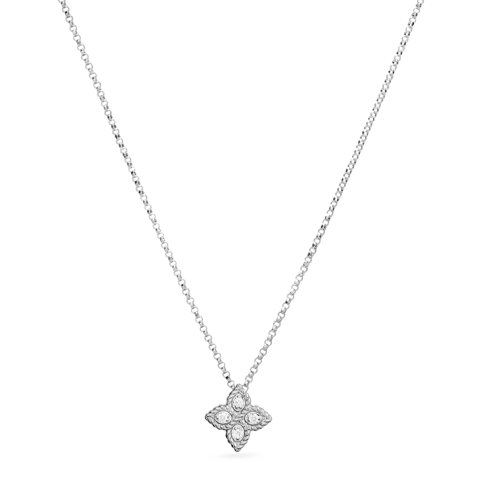 PRINCESS FLOWER PENDANT WITH DIAMONDS - Image 5
