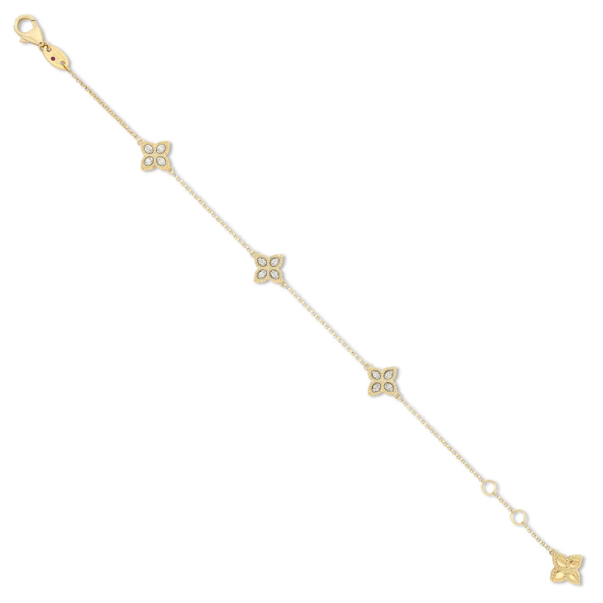 PRINCESS FLOWER BRACELET WITH DIAMONDS - Image 2
