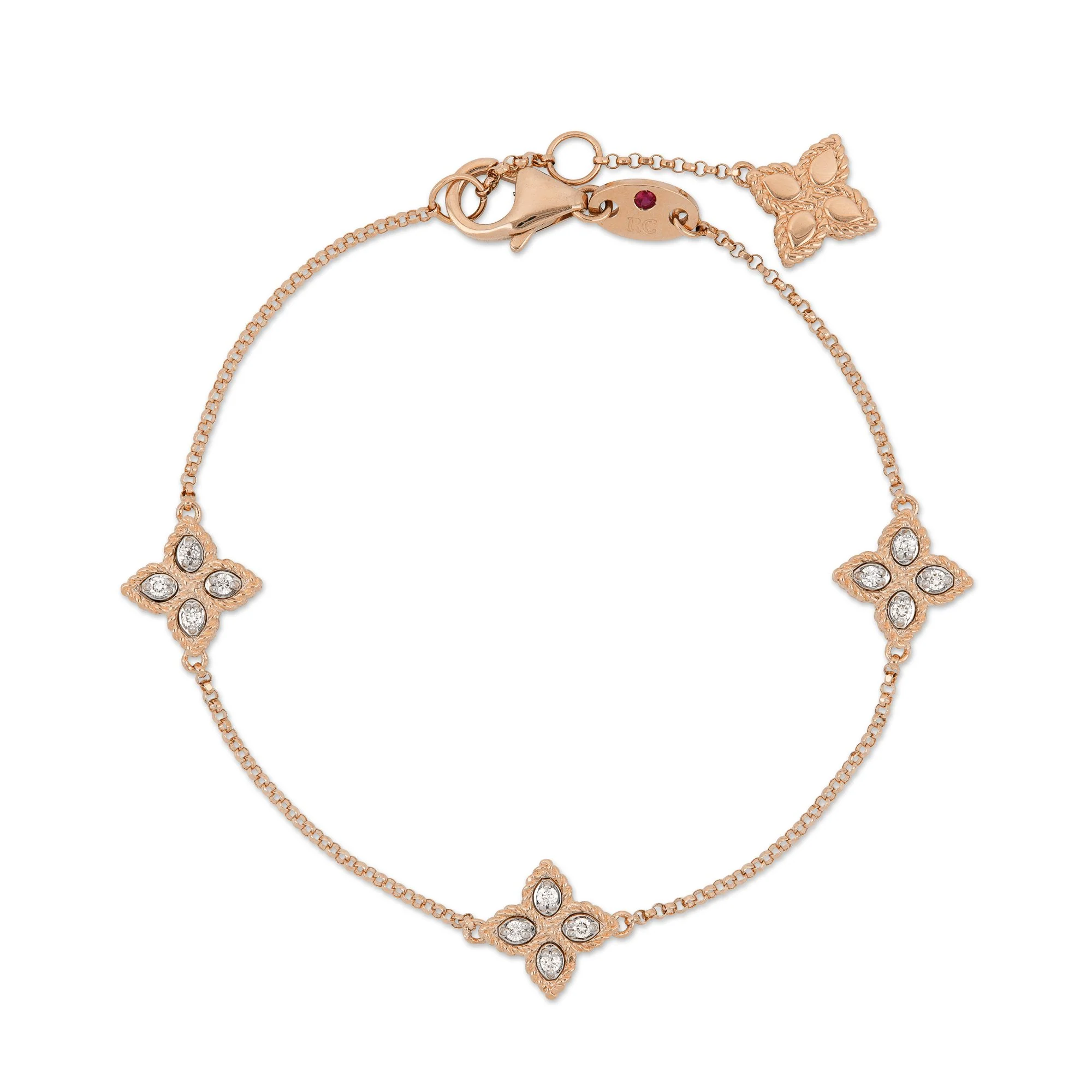 PRINCESS FLOWER BRACELET WITH DIAMONDS - Image 3