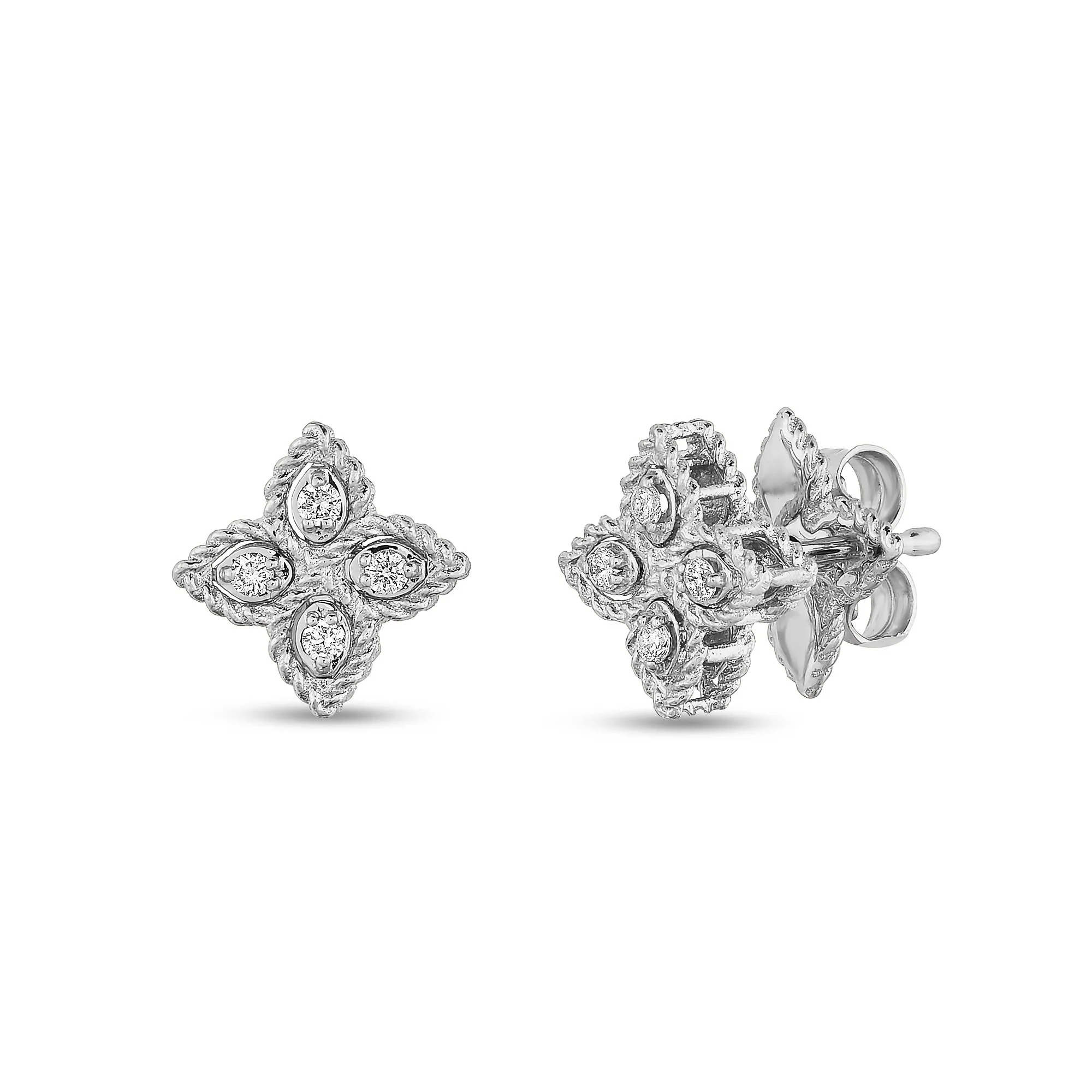PRINCESS FLOWER EARRINGS WITH DIAMONDS - Image 5
