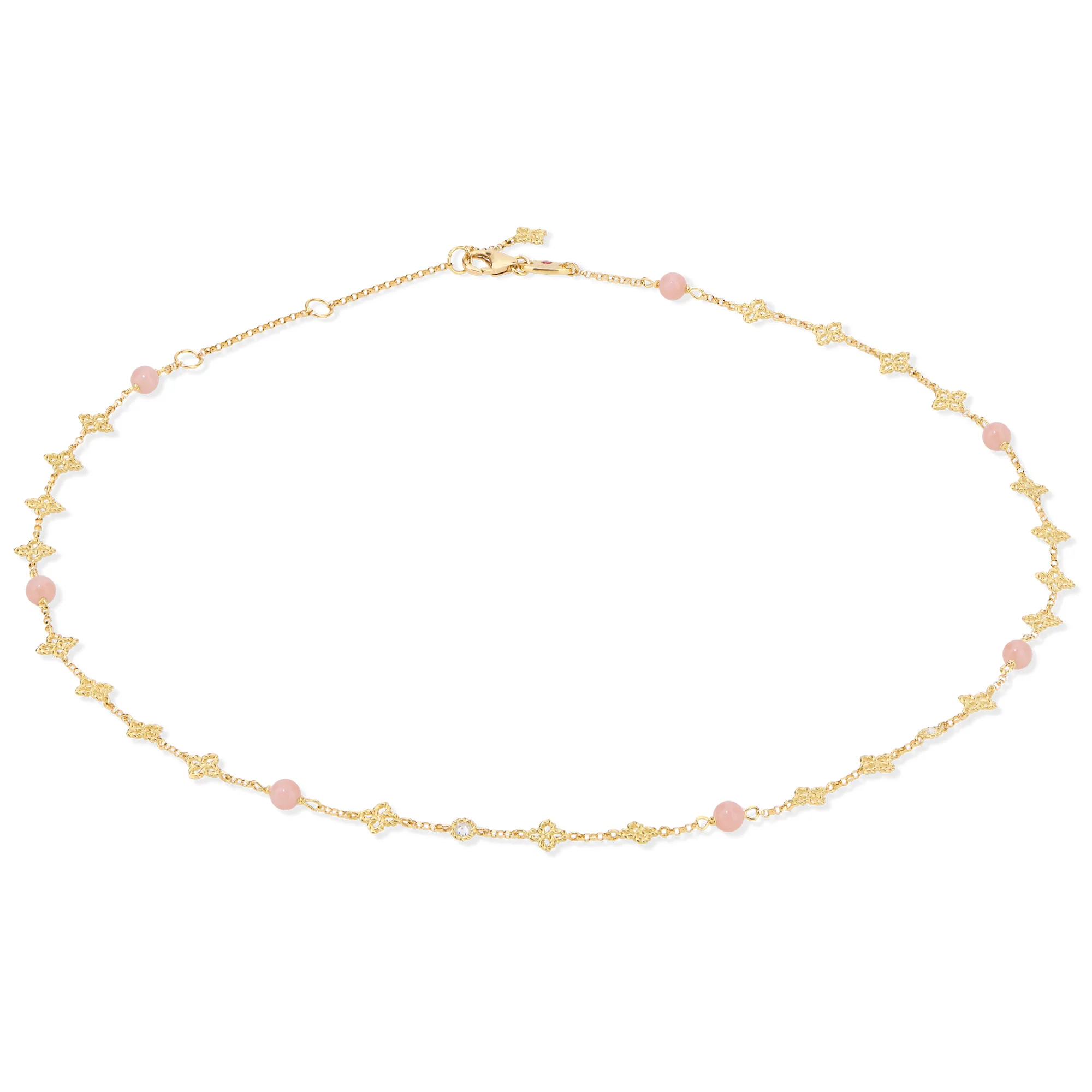 PRINCESS FLOWER NECKLACE FOR CAROUSEL WITH DIAMONDS AND OPAL - Image 2