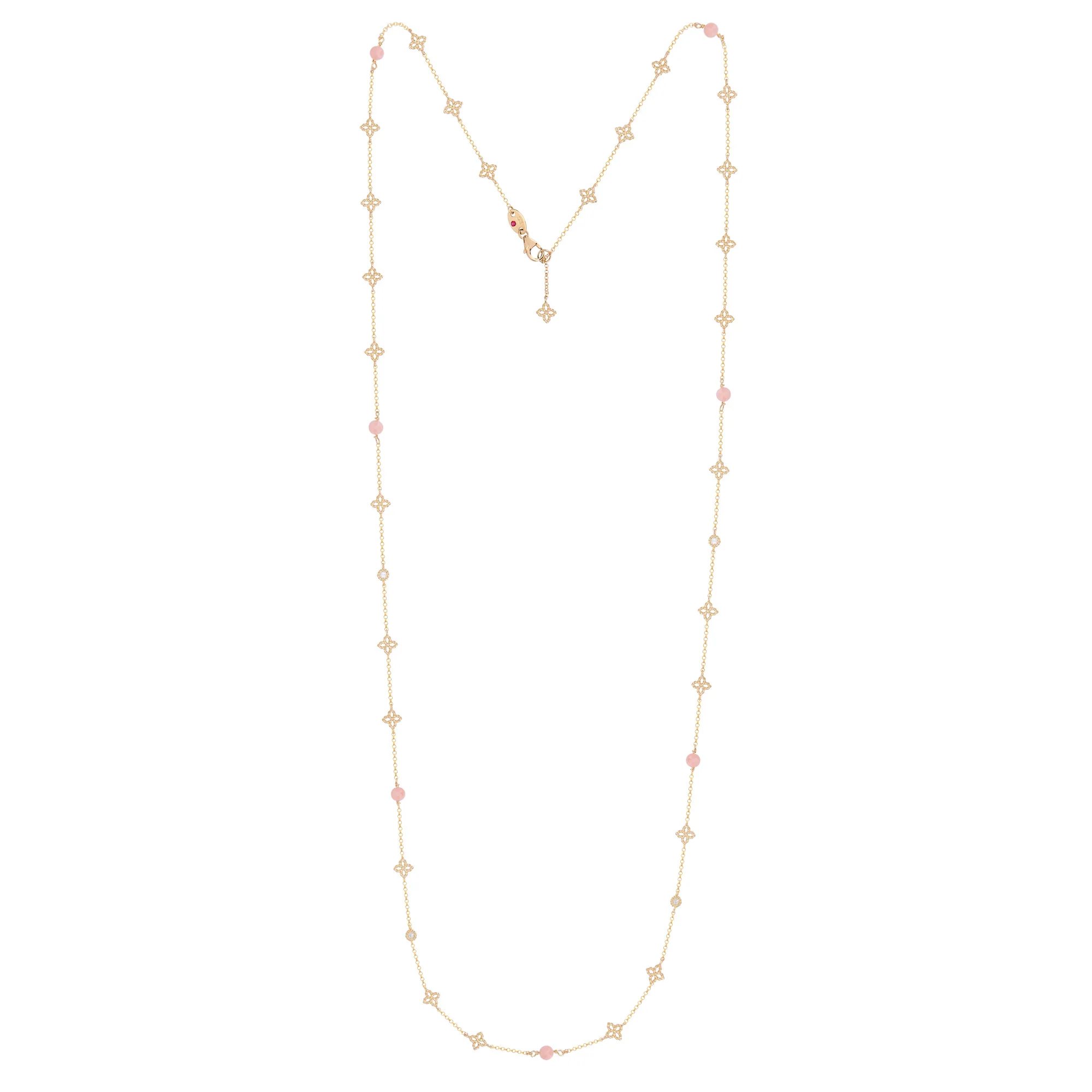 PRINCESS FLOWER NECKLACE FOR CAROUSEL WITH DIAMONDS AND OPAL - Image 2