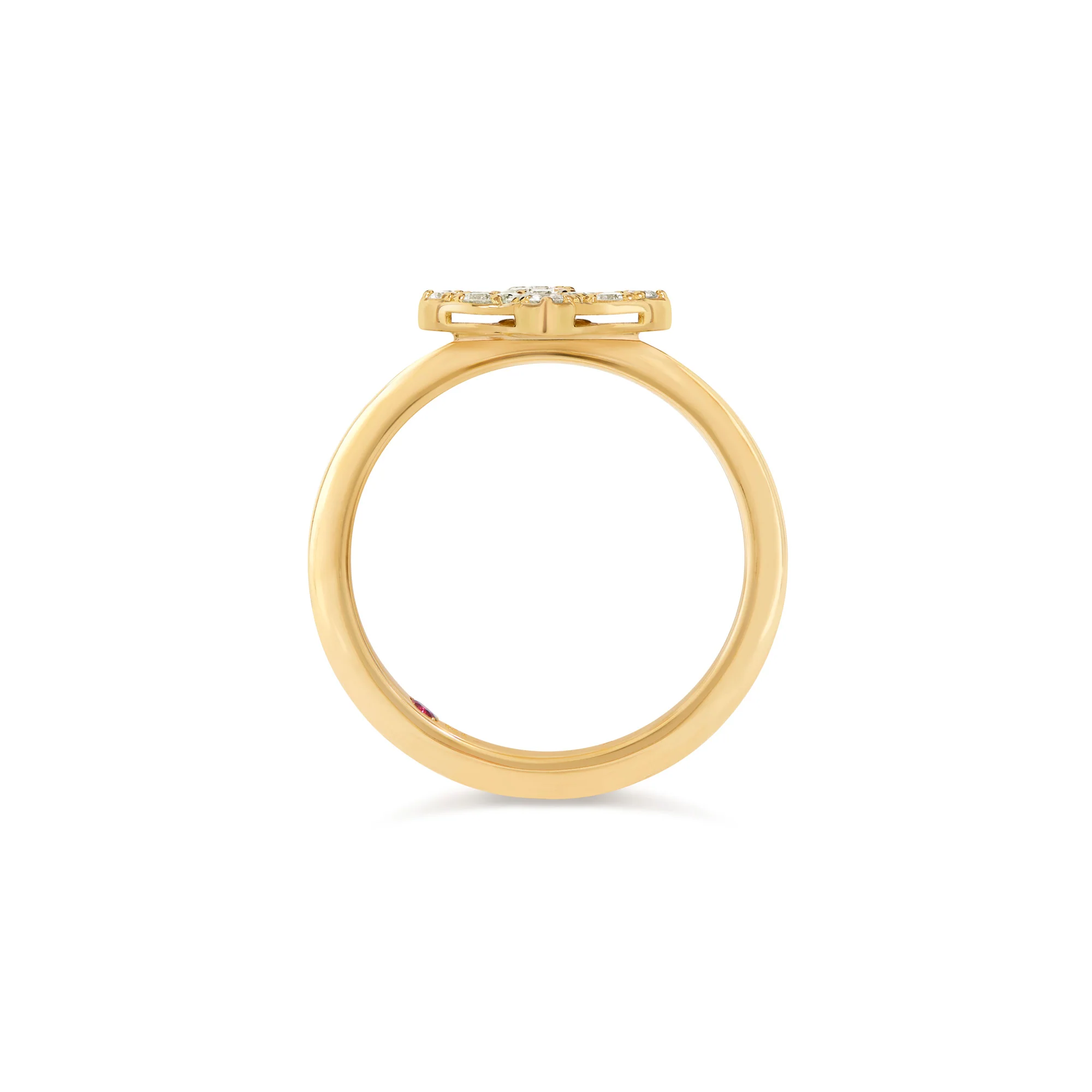 PRINCESS FLOWER RING FOR CAROUSEL WITH DIAMONDS - Image 3