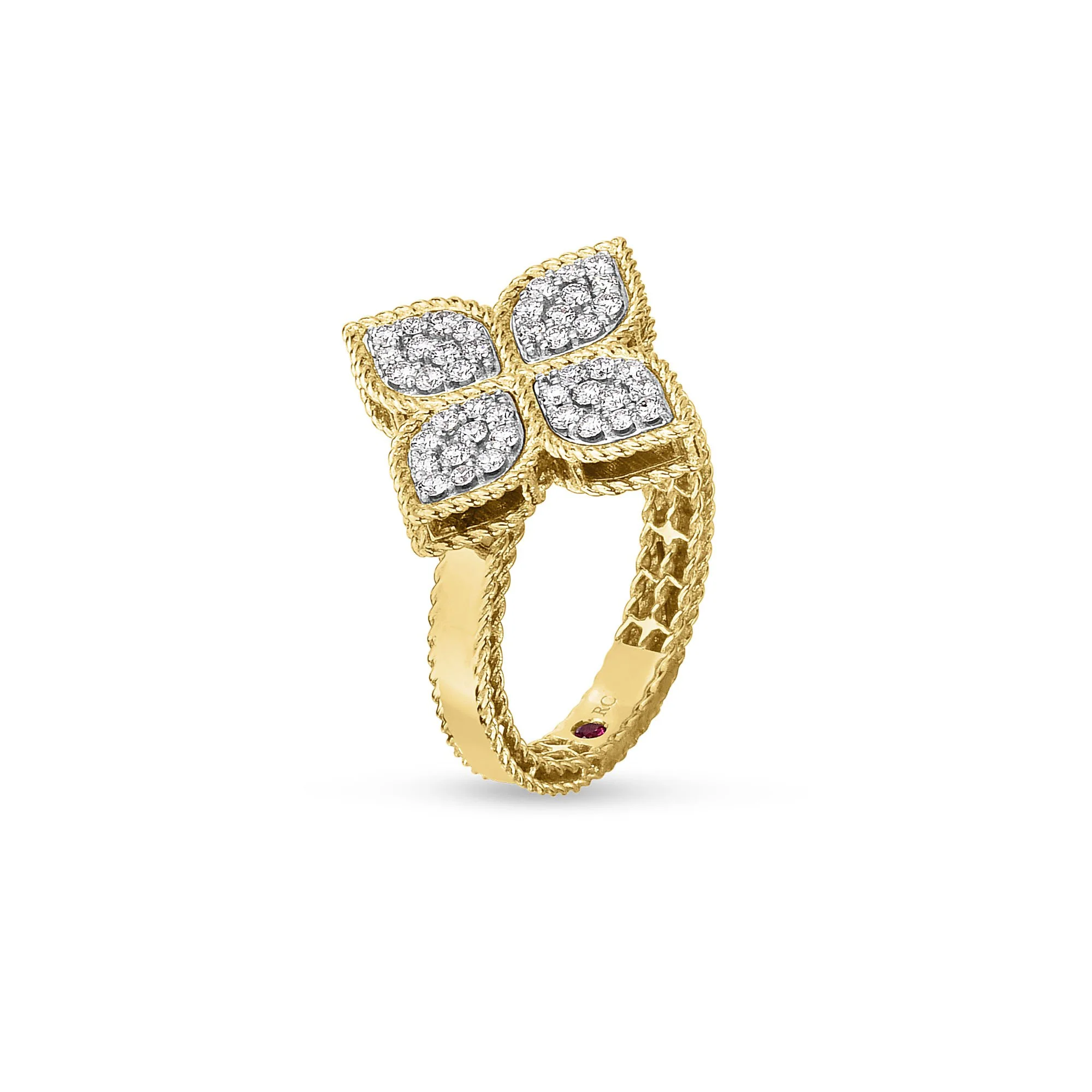 PRINCESS FLOWER RING WITH DIAMONDS