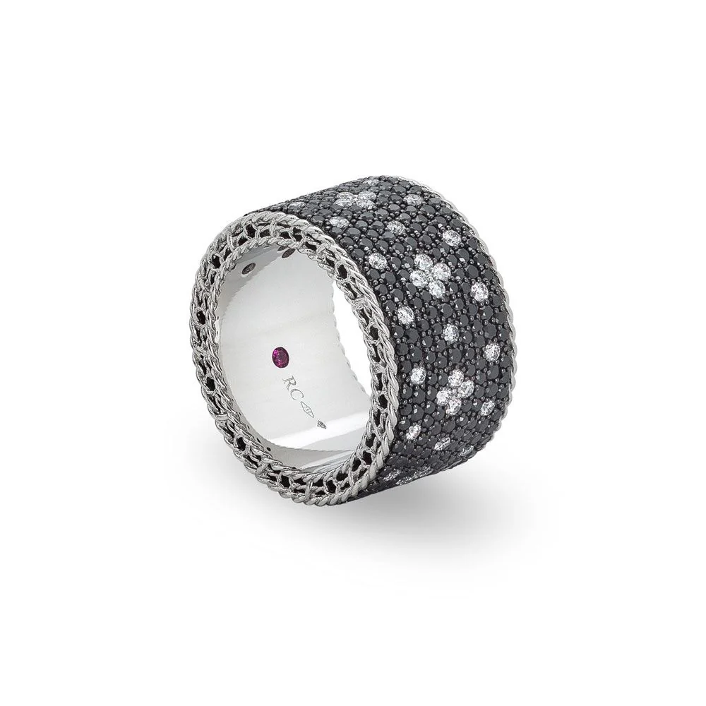 VENETIAN PRINCESS RING WITH BLACK AND WHITE DIAMONDS - Image 2