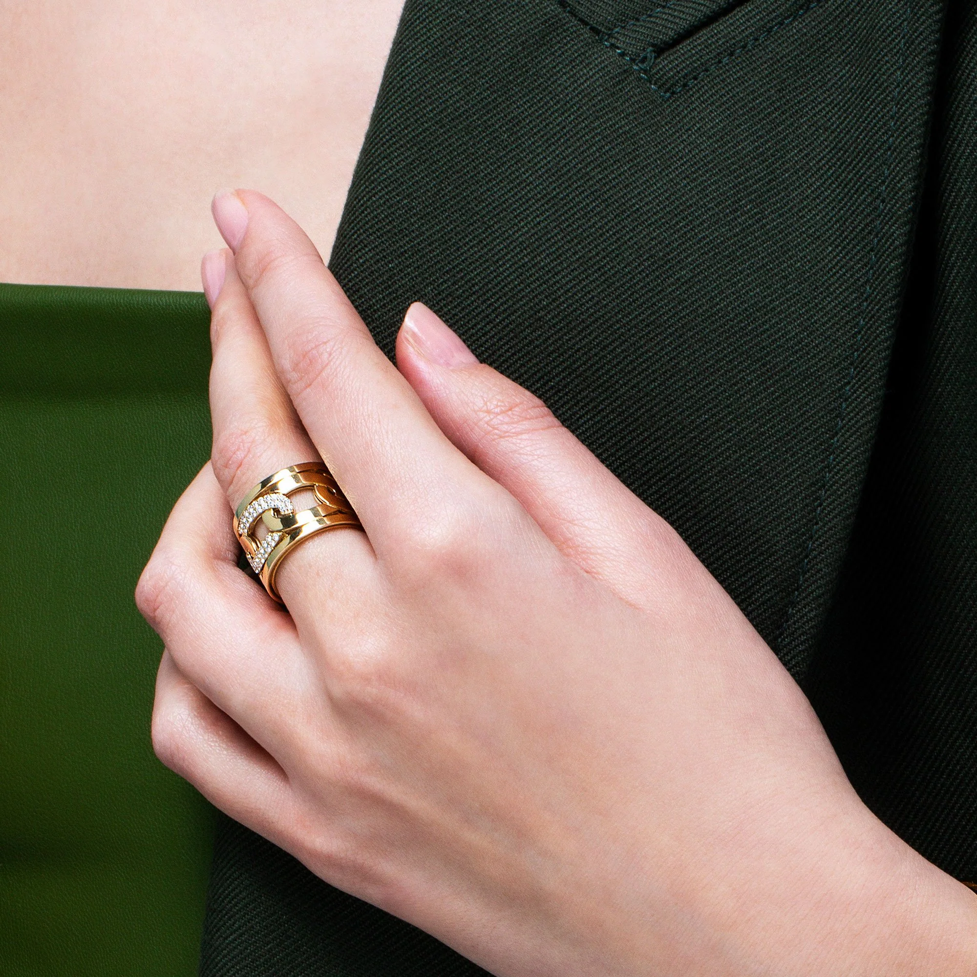 NAVARRA RING WITH DIAMONDS - Image 4