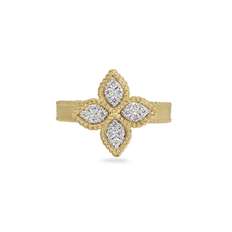 PRINCESS FLOWER RING WITH DIAMONDS - Image 3