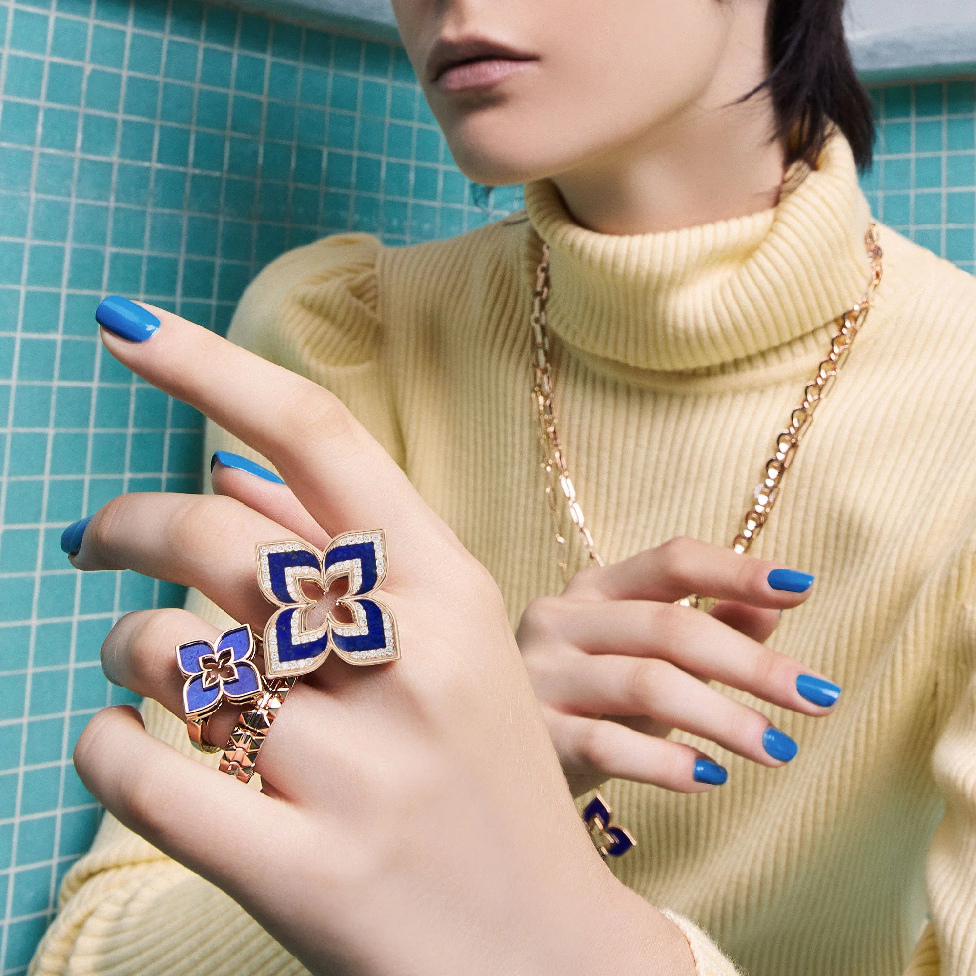 VENETIAN PRINCESS RING WITH DIAMONDS AND LAPIS - Image 3