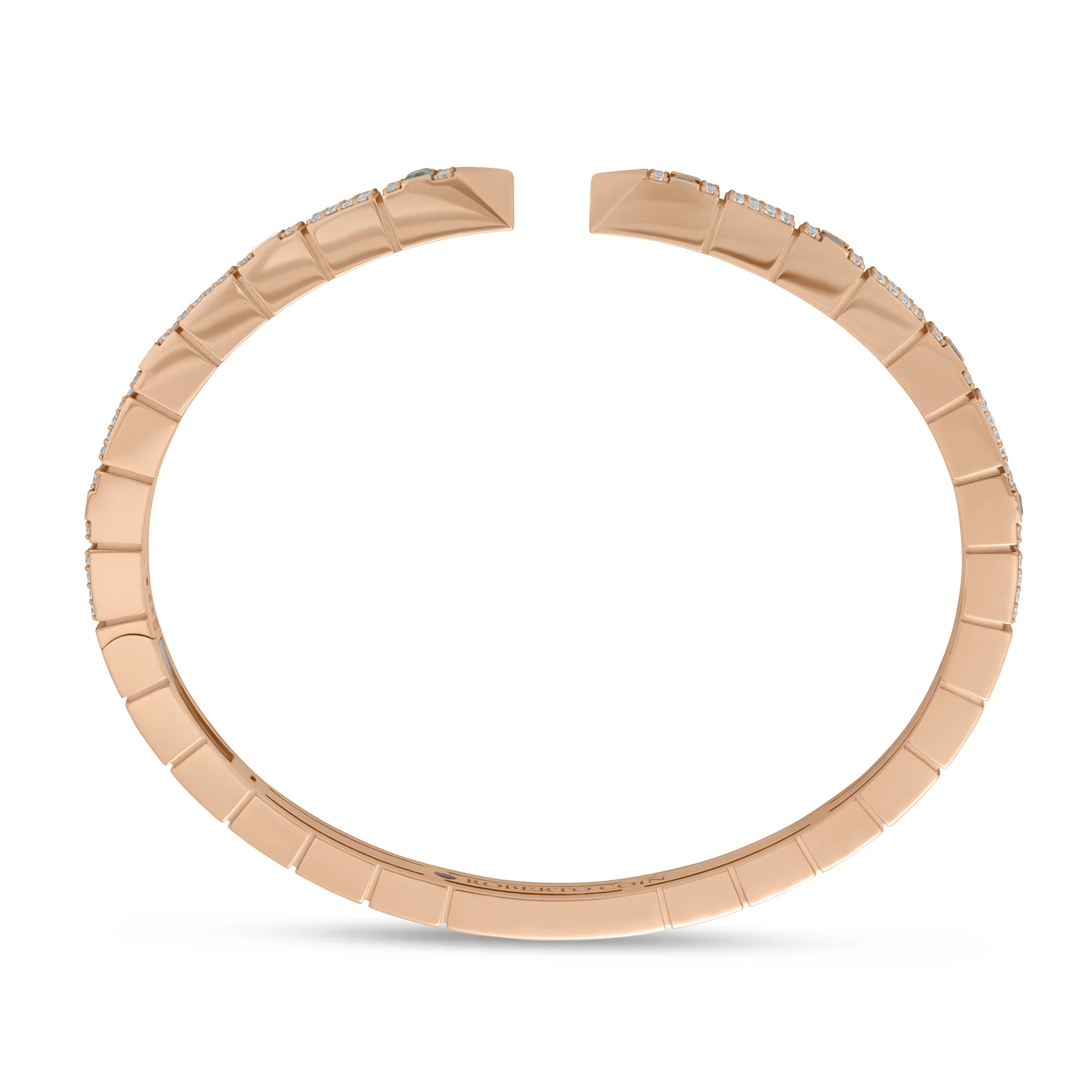 SAUVAGE PRIVĂ BANGLE WITH DIAMONDS AND GREEN TOURMALINE - Image 2