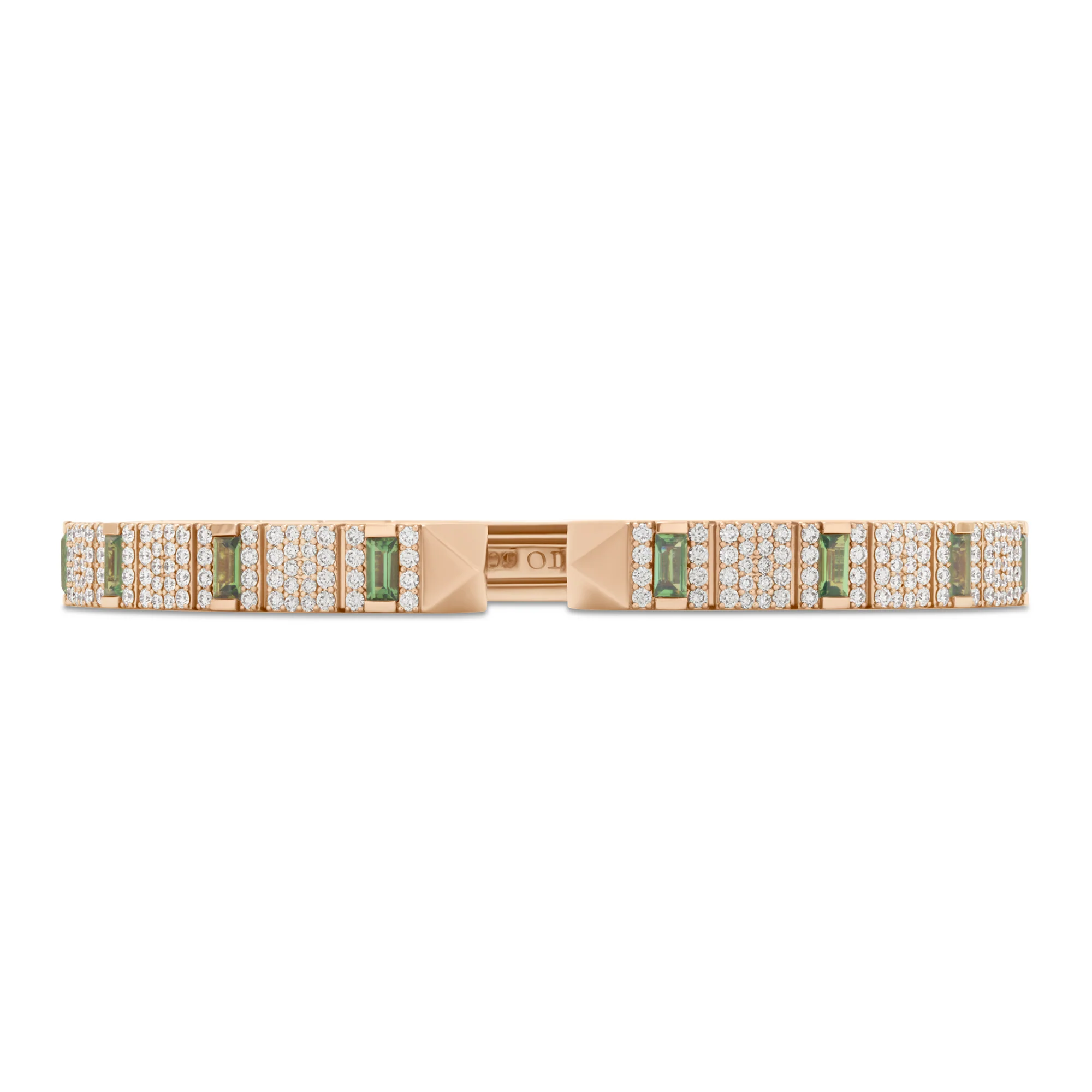 SAUVAGE PRIVĂ BANGLE WITH DIAMONDS AND GREEN TOURMALINE - Image 3